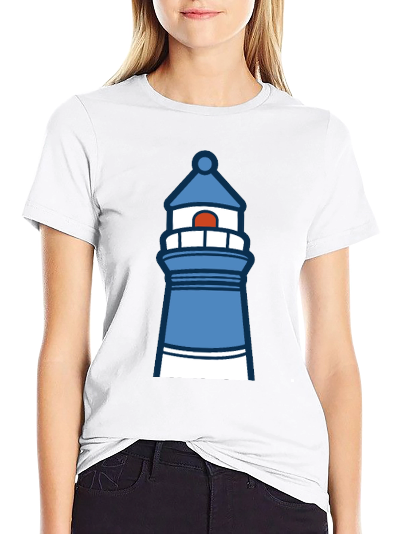Lighthouse Graphic T-Shirt - Black Cotton Tee