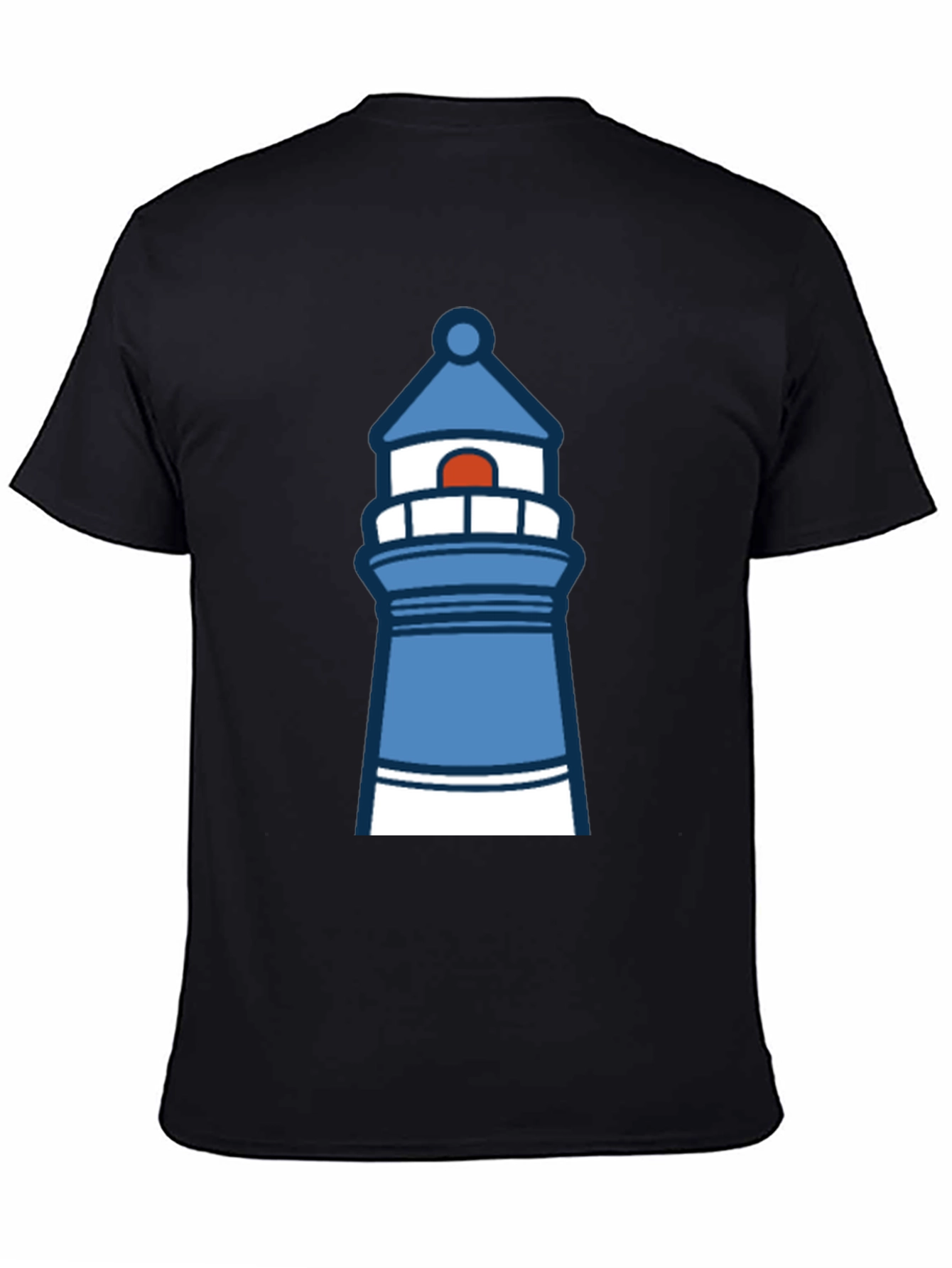 Lighthouse Graphic T-Shirt - Black Cotton Tee