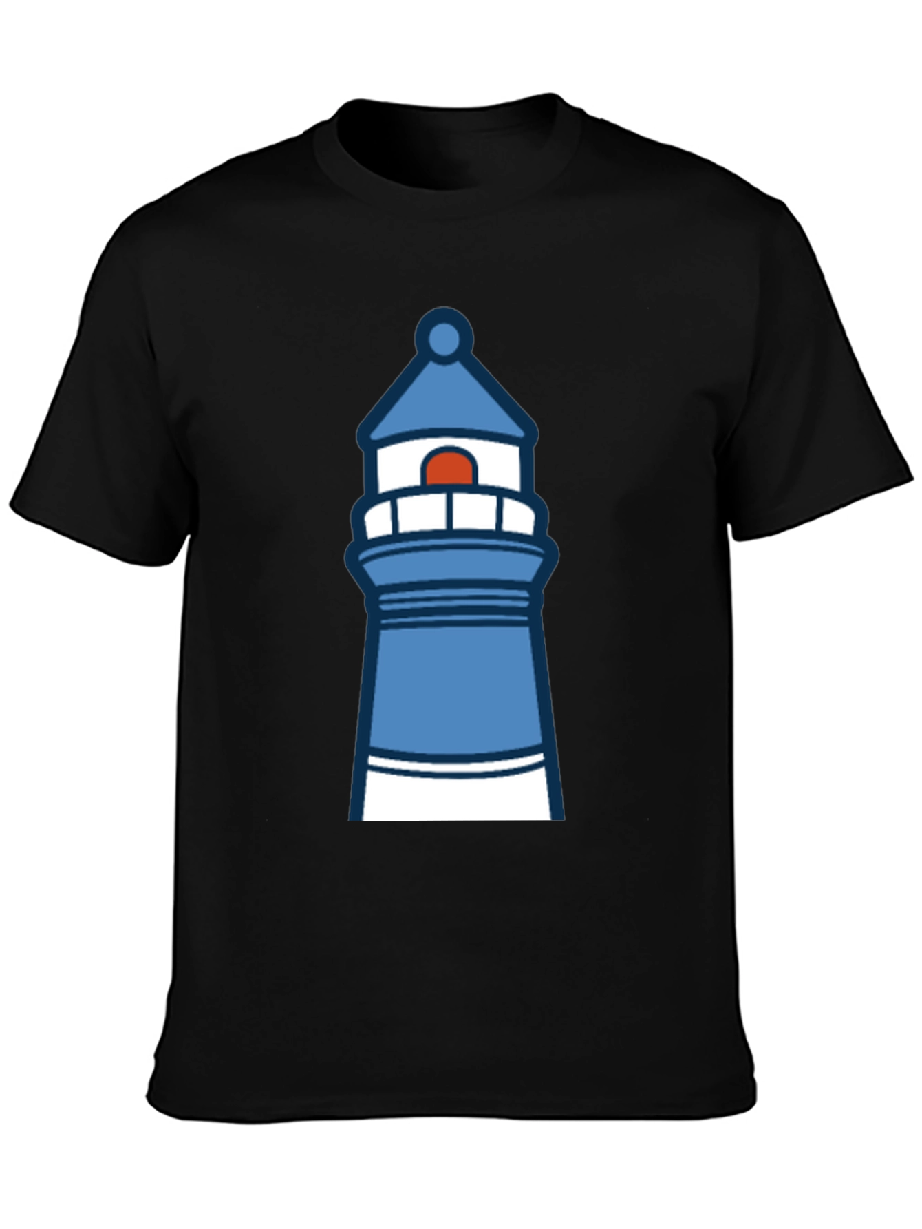 Lighthouse Graphic T-Shirt - Black Cotton Tee