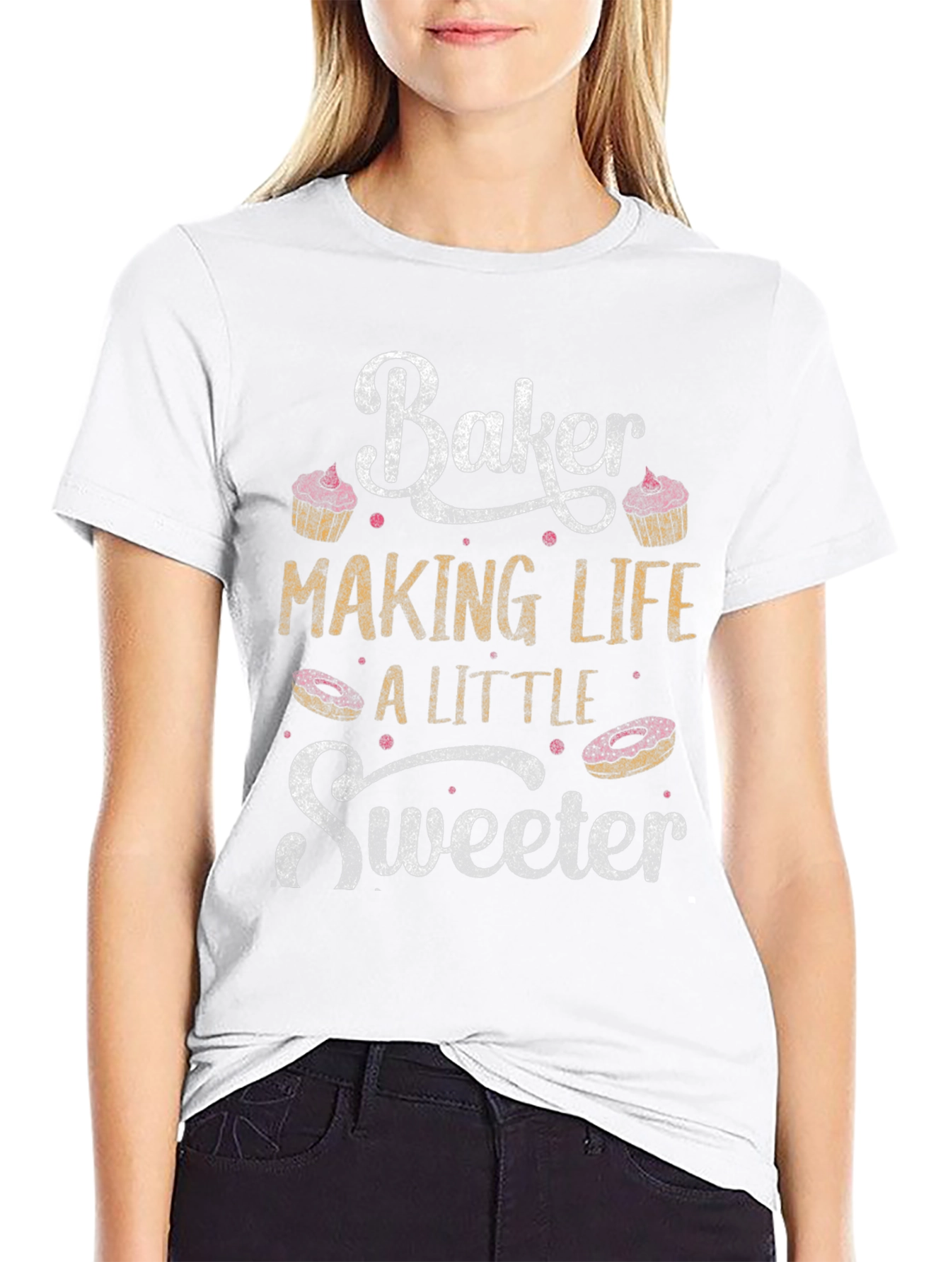 Baker Making Life Sweeter Graphic T-Shirt