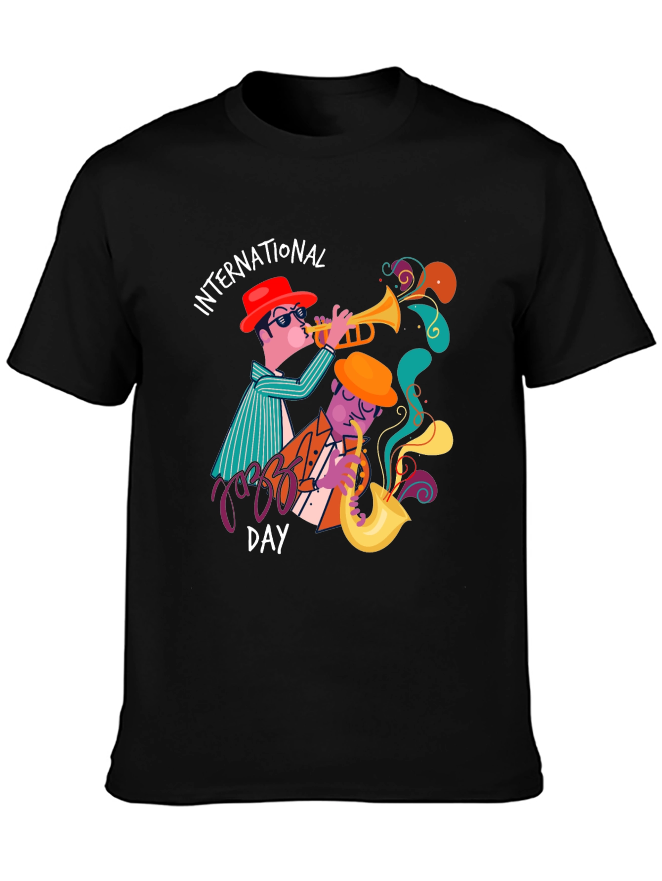 International Jazz Day Black Graphic T-Shirt