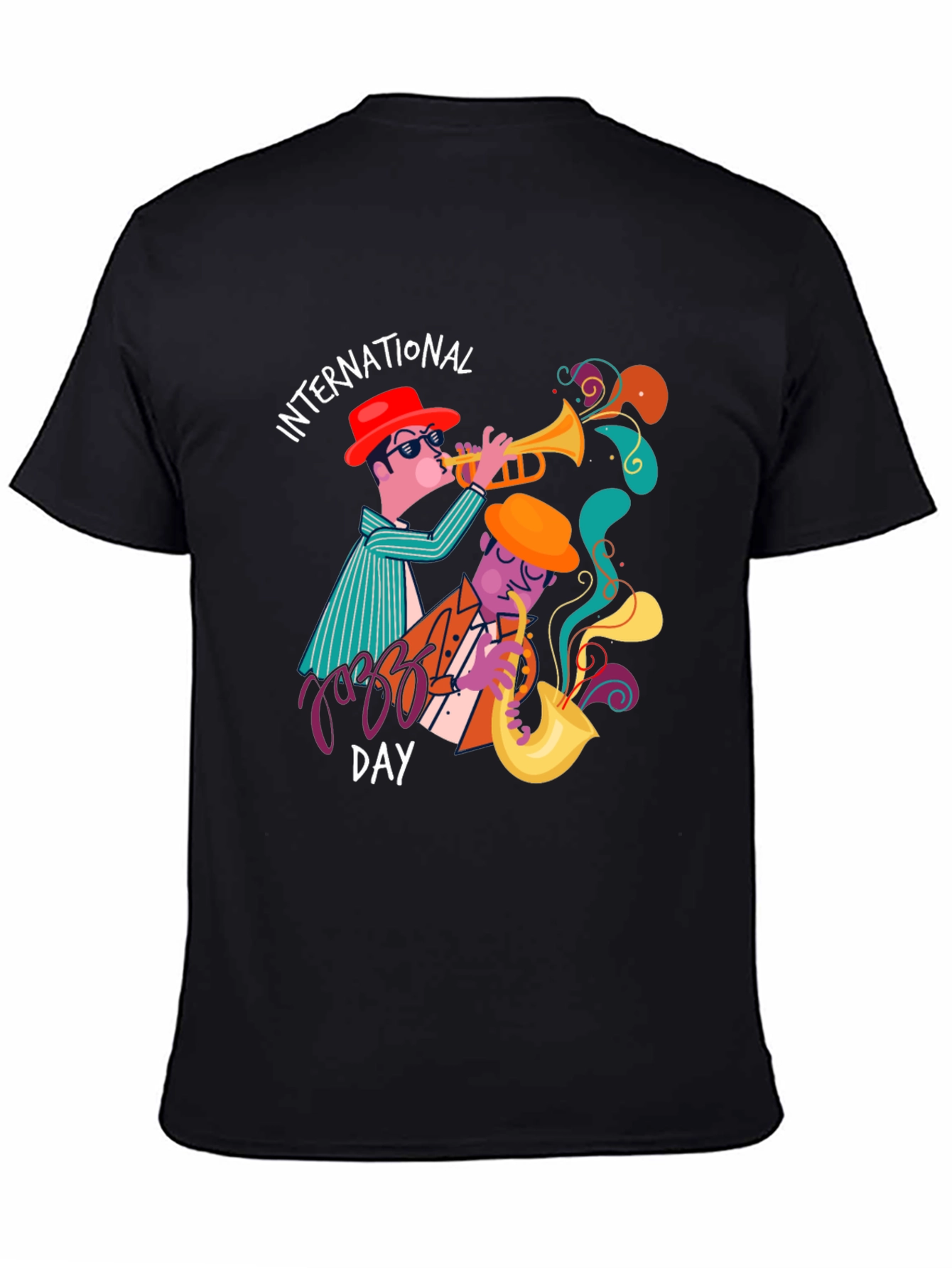 International Jazz Day Black Graphic T-Shirt