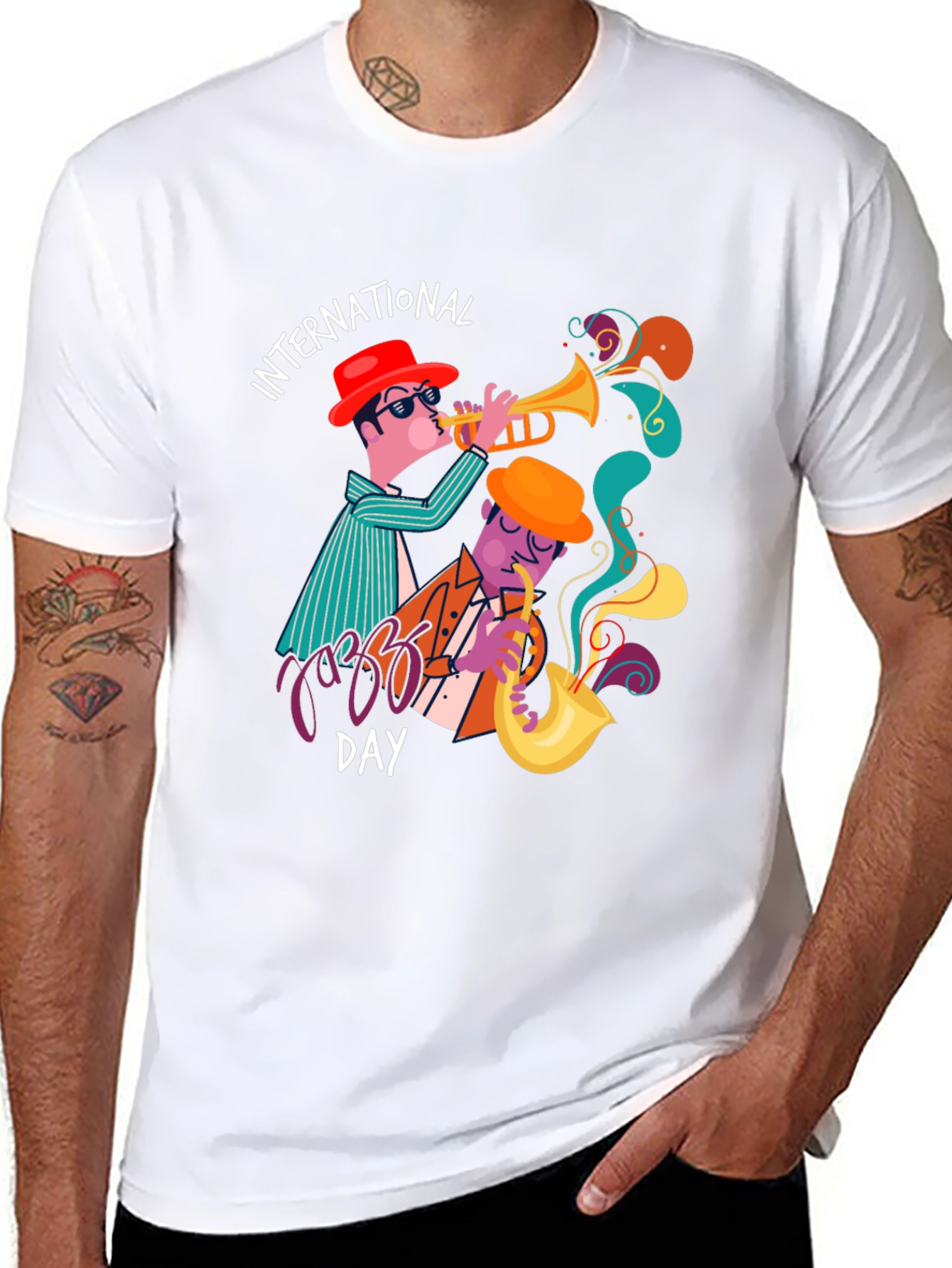 International Jazz Day Black Graphic T-Shirt