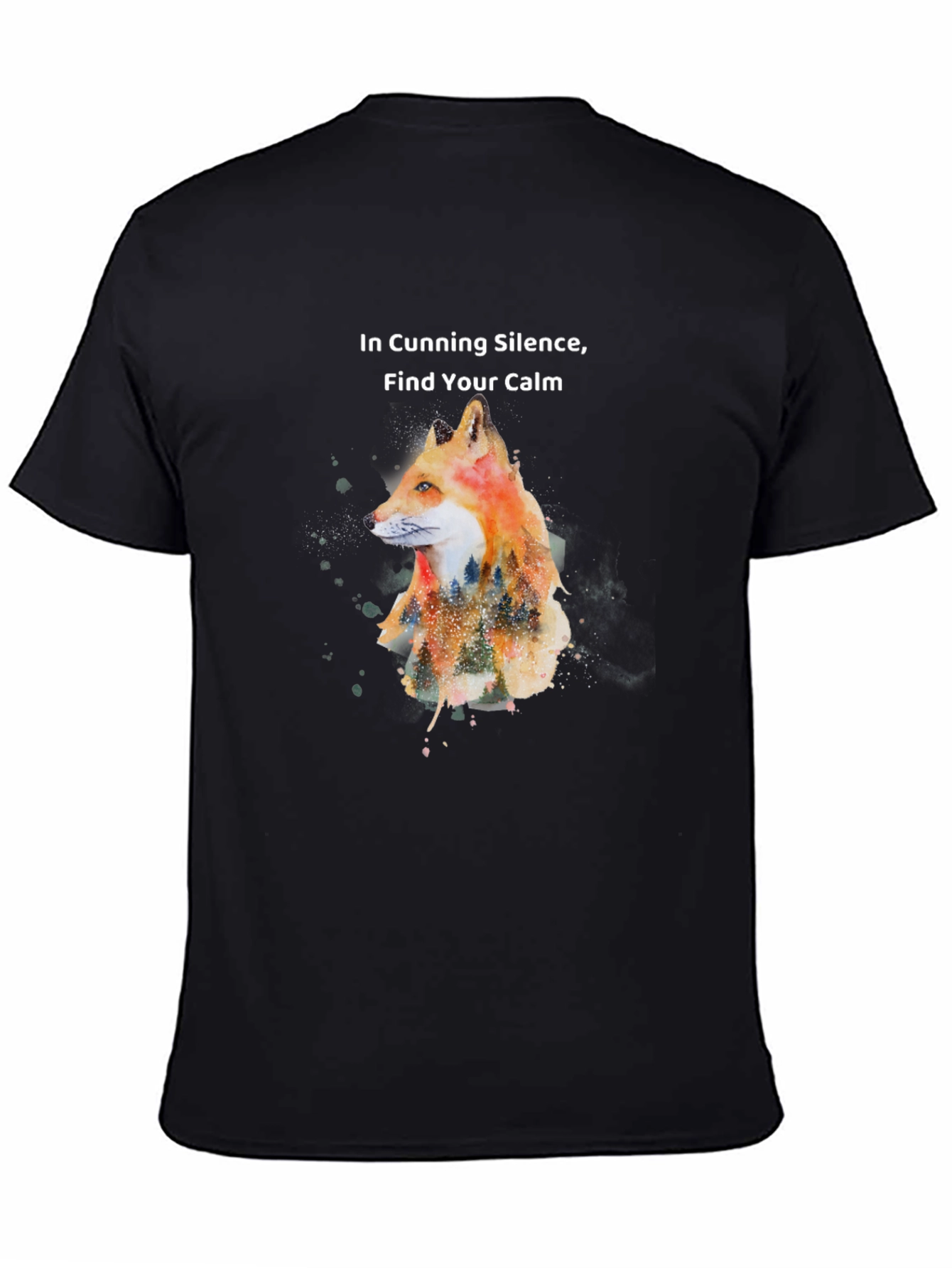 Fox Calm T-Shirt - Cunning Silence Nature Design