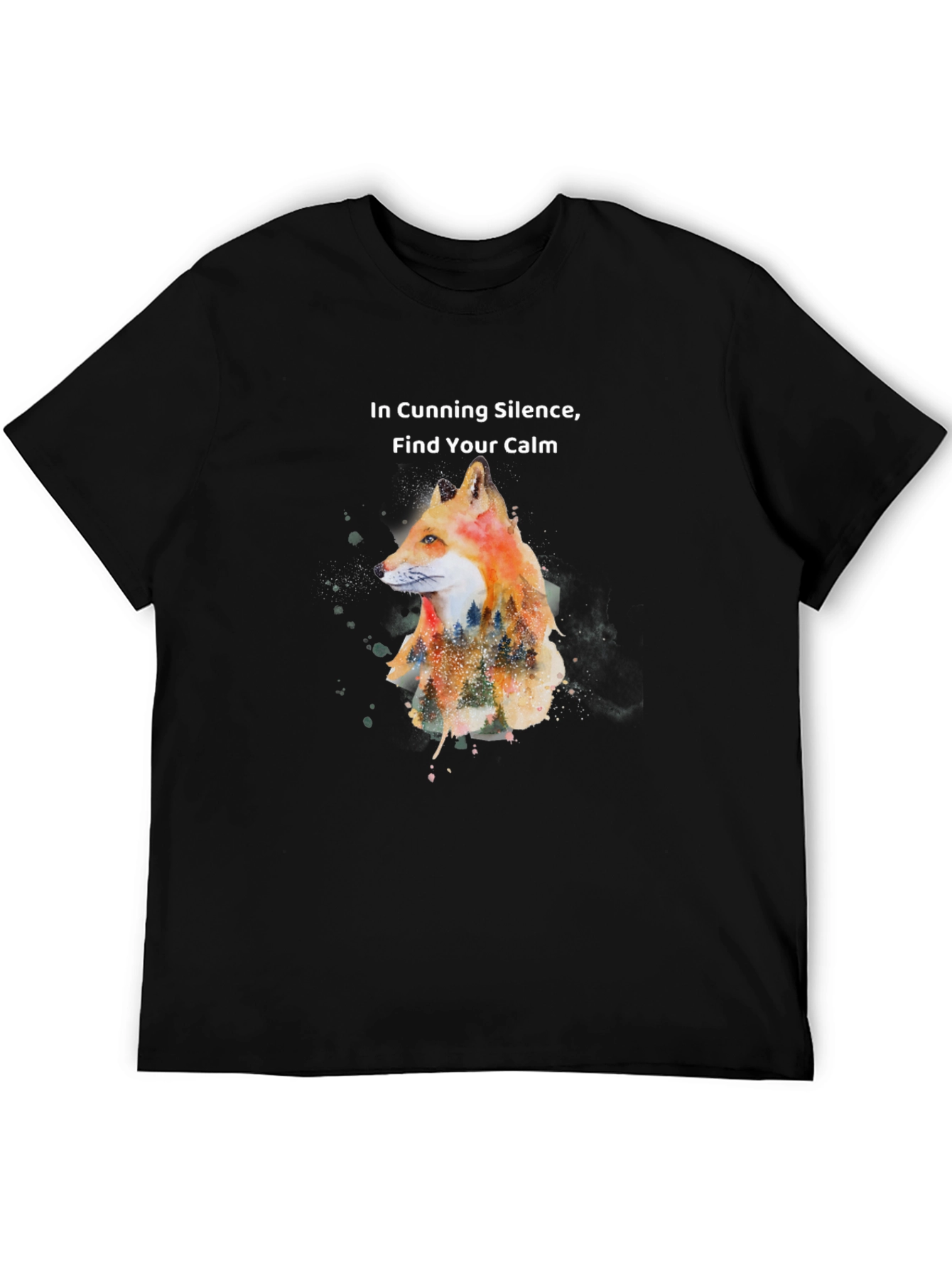Fox Calm T-Shirt - Cunning Silence Nature Design