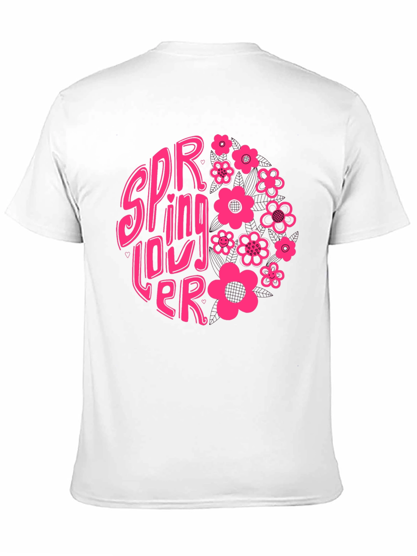Spring Lover Graphic T-Shirt - Black