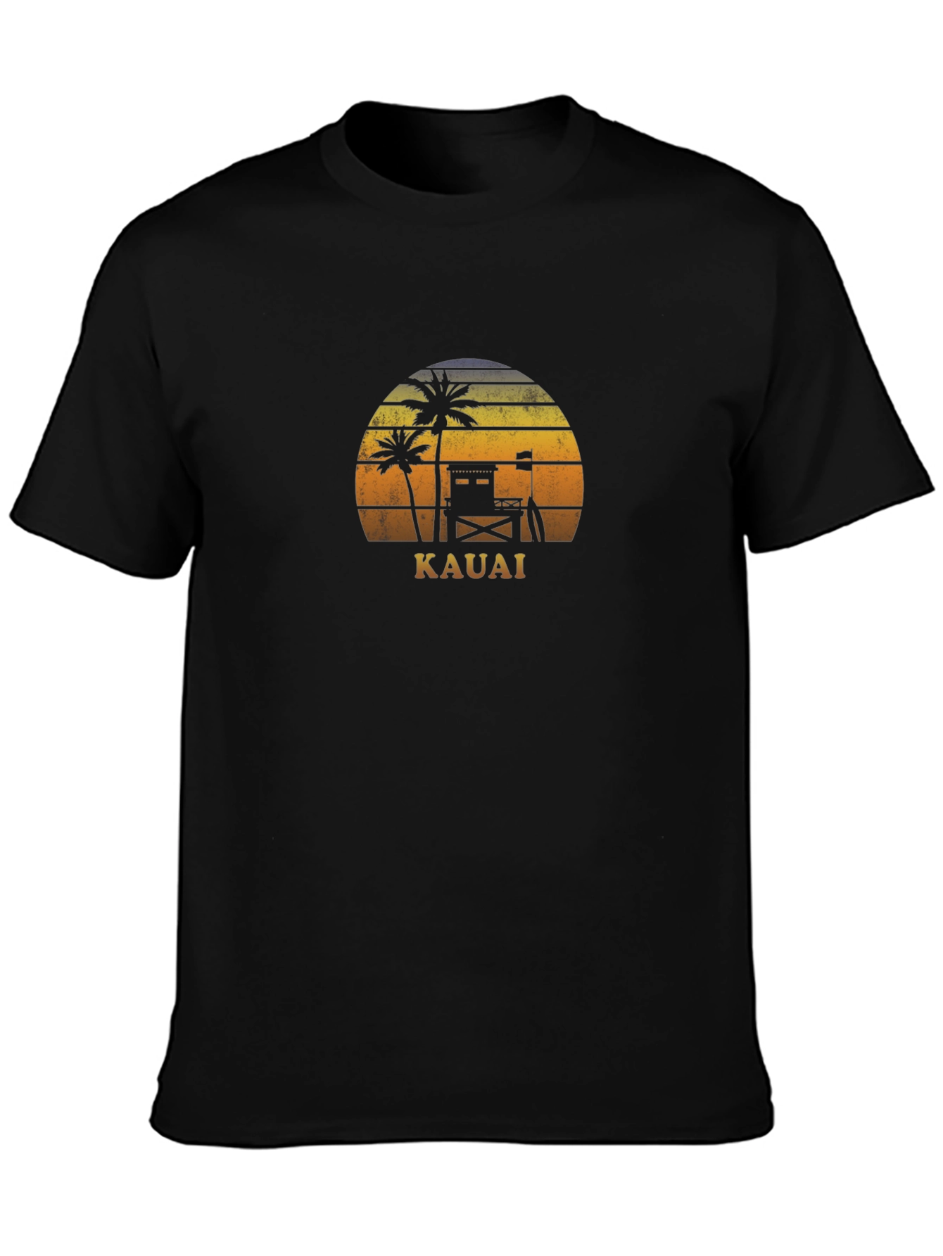 Kauai Sunset Graphic Tee - Tropical Vacation Shirt