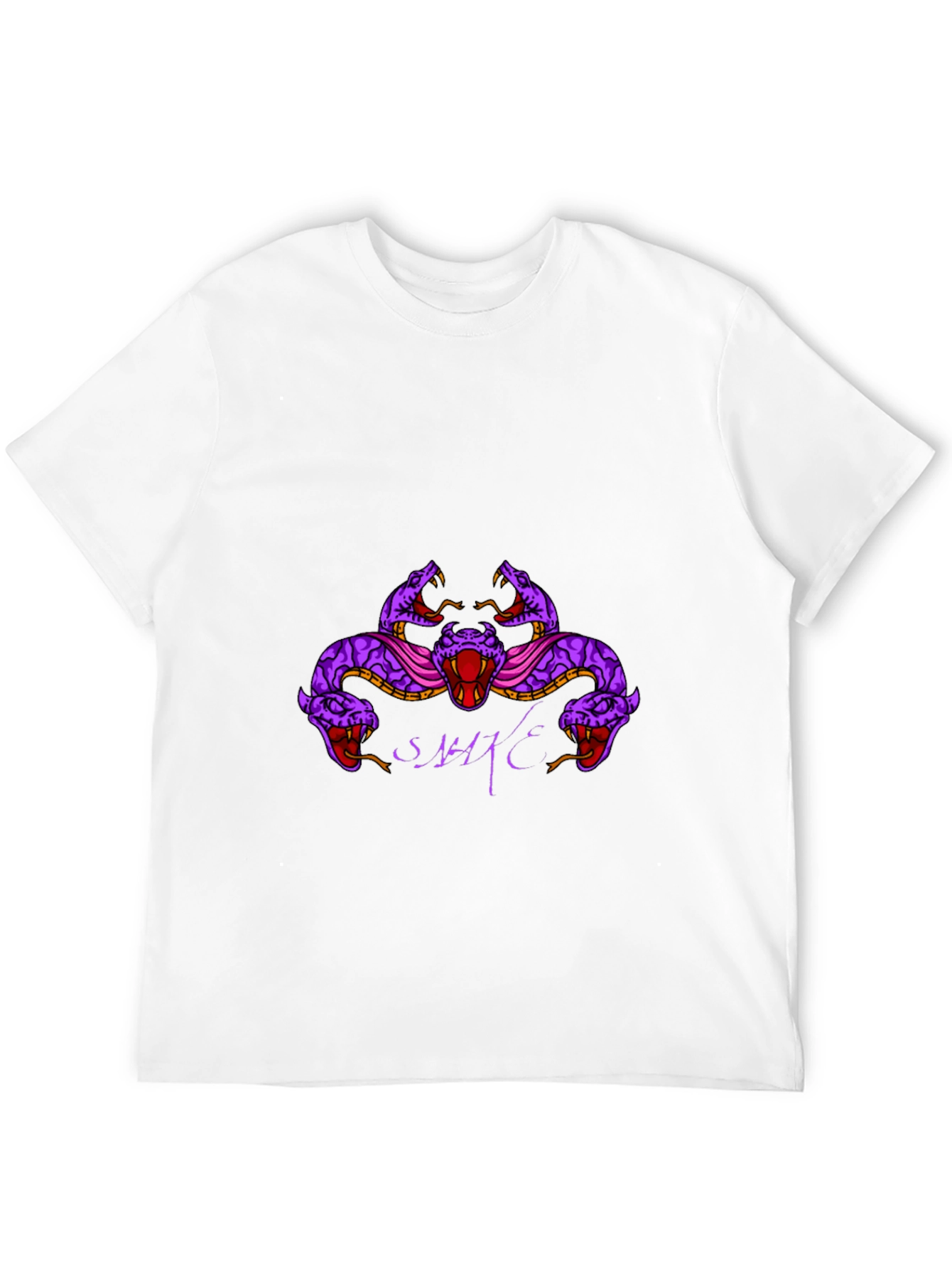 Mens Black Snake Graphic T-Shirt
