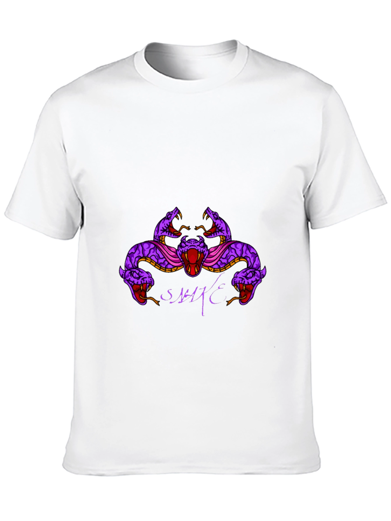 Mens Black Snake Graphic T-Shirt