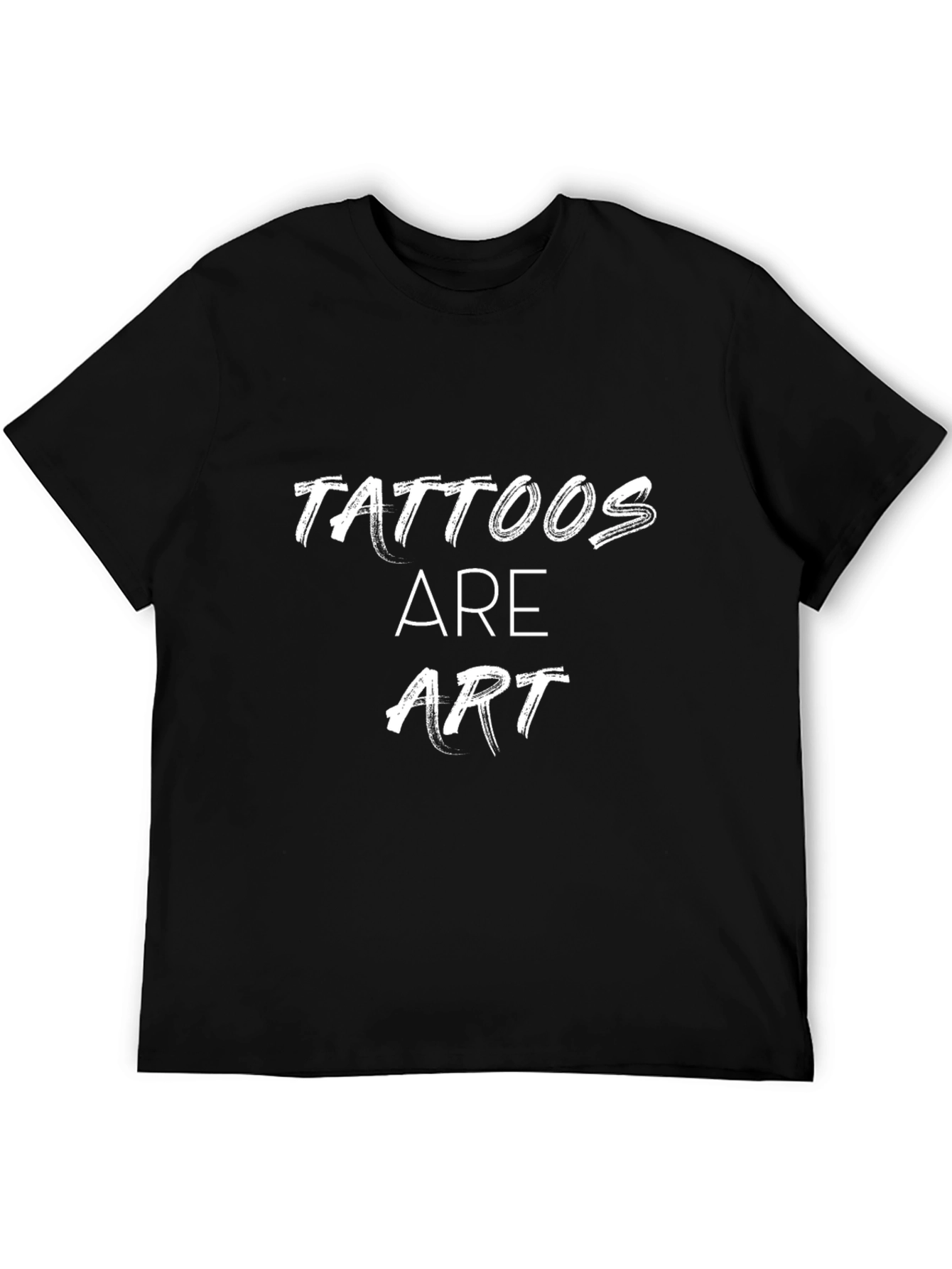 Tattoos Are Art Graphic Tee - Black Cotton Shirt