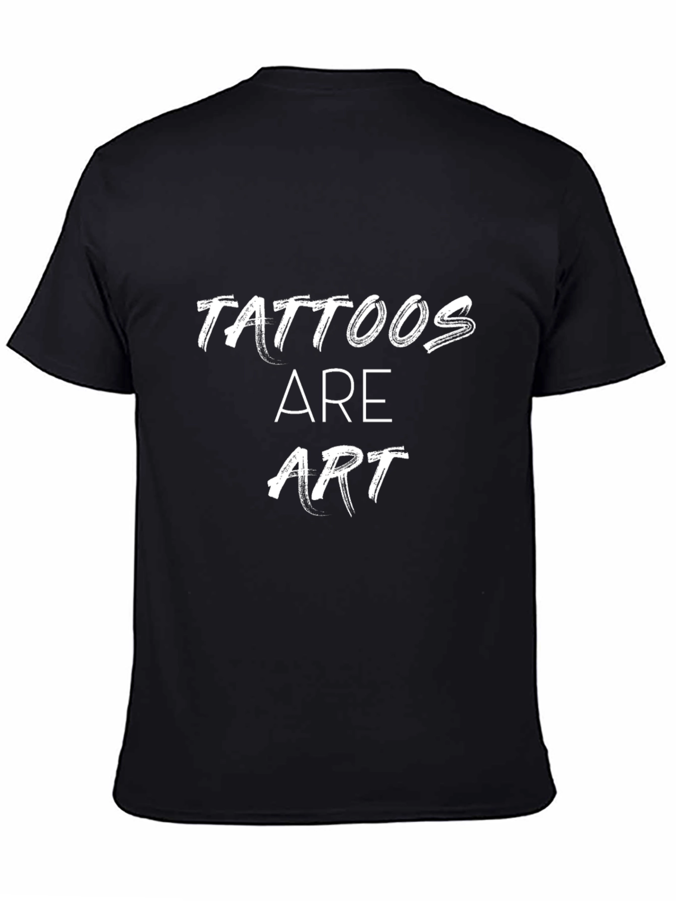 Tattoos Are Art Graphic Tee - Black Cotton Shirt