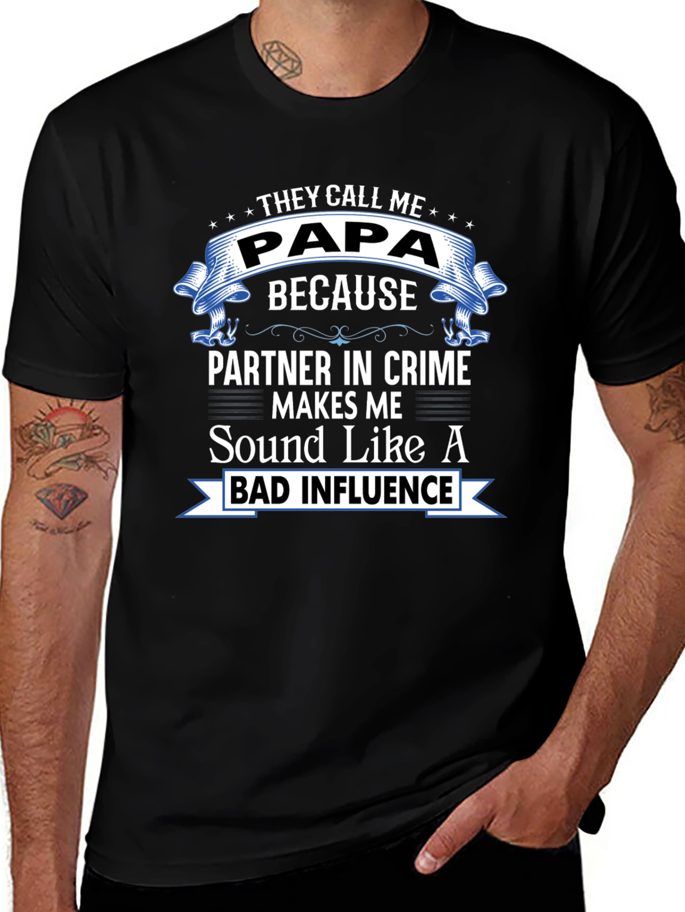 Papa: Partner in Crime Graphic T-Shirt