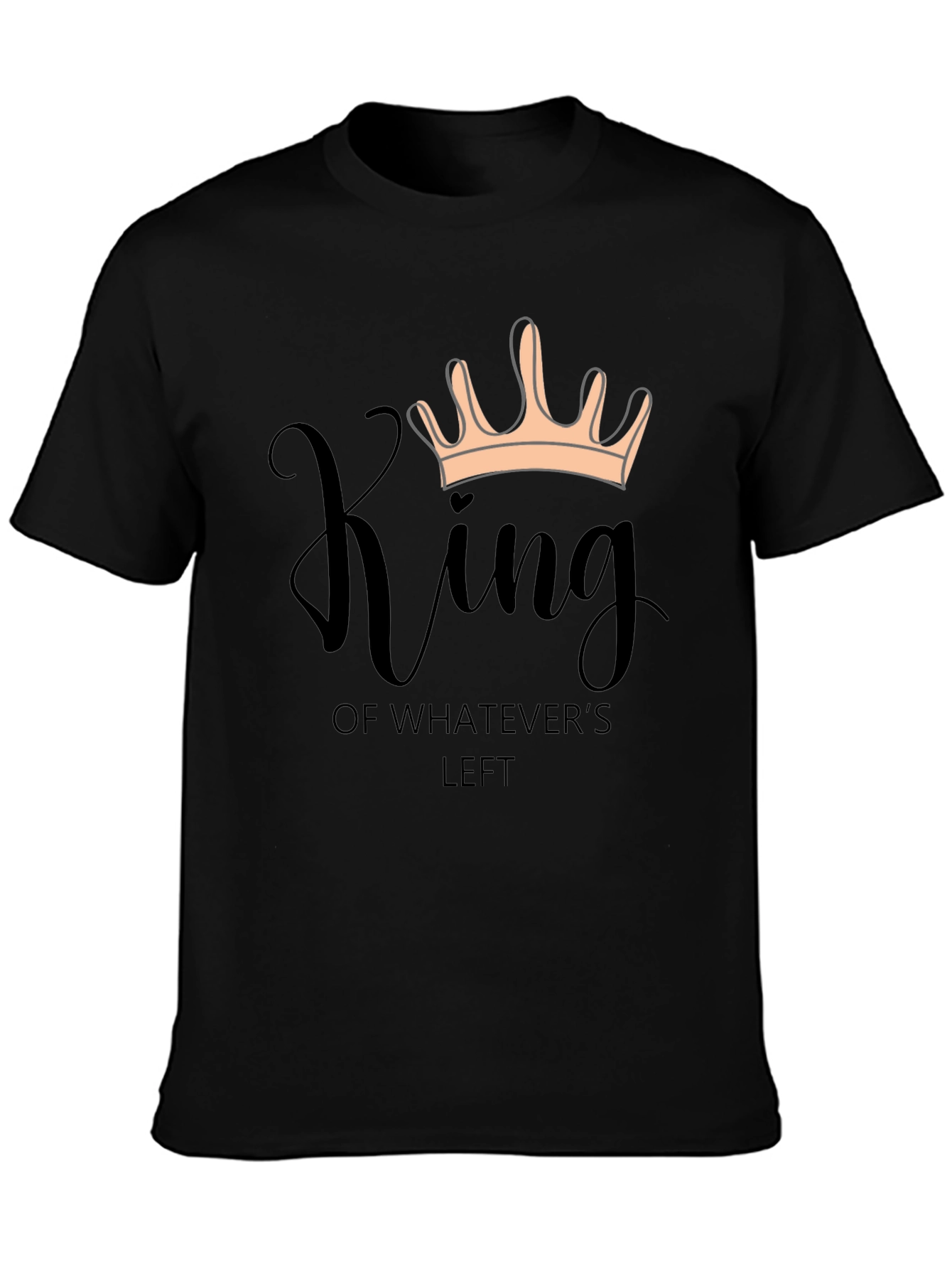 King of Whatevers Left Black Graphic T-Shirt