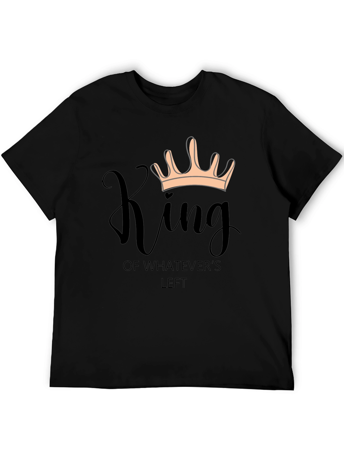 King of Whatevers Left Black Graphic T-Shirt