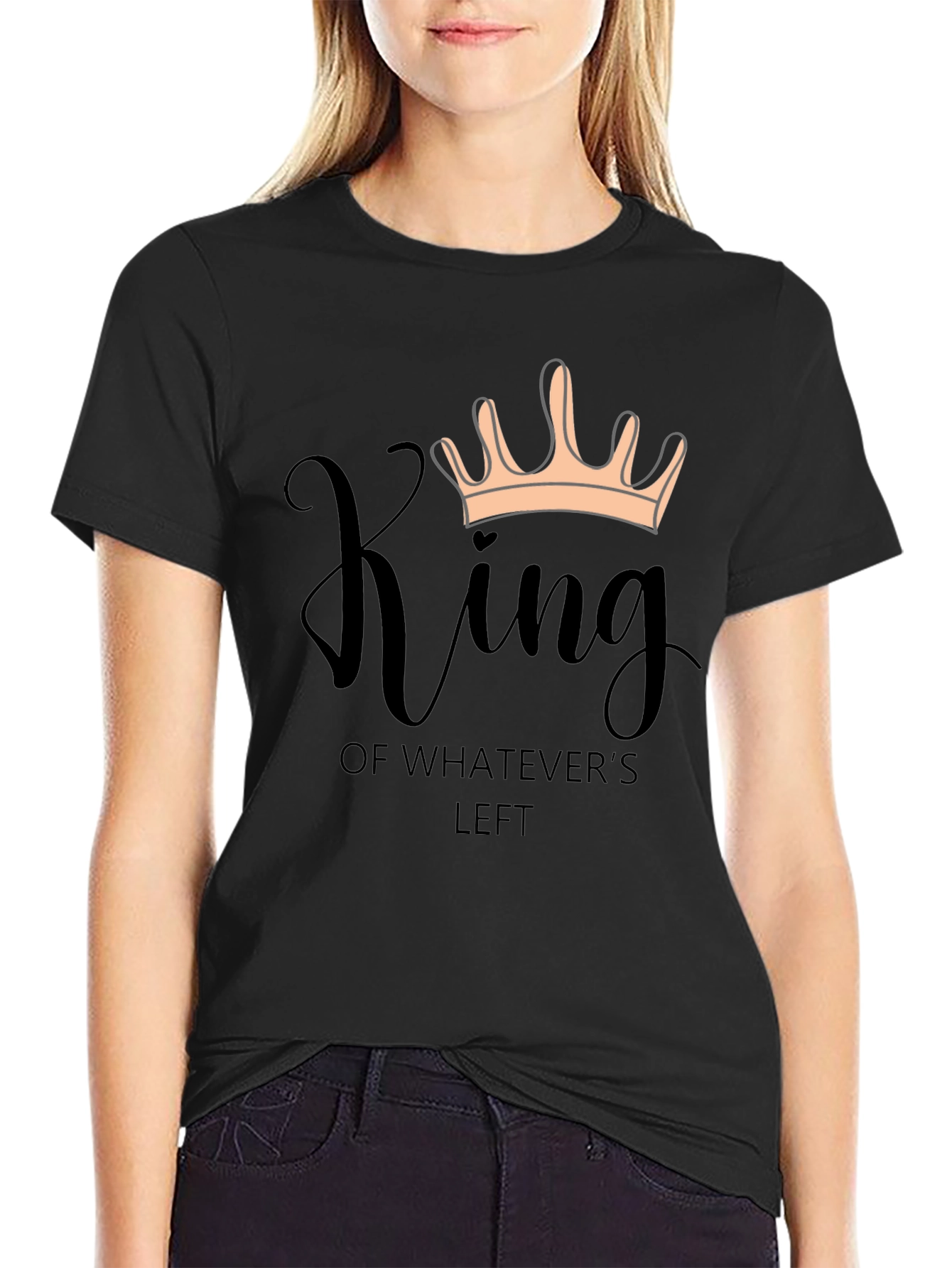 King of Whatevers Left Black Graphic T-Shirt