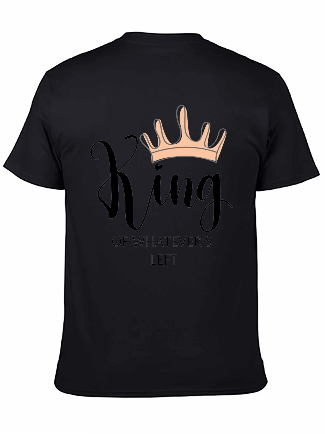 King of Whatevers Left Black Graphic T-Shirt