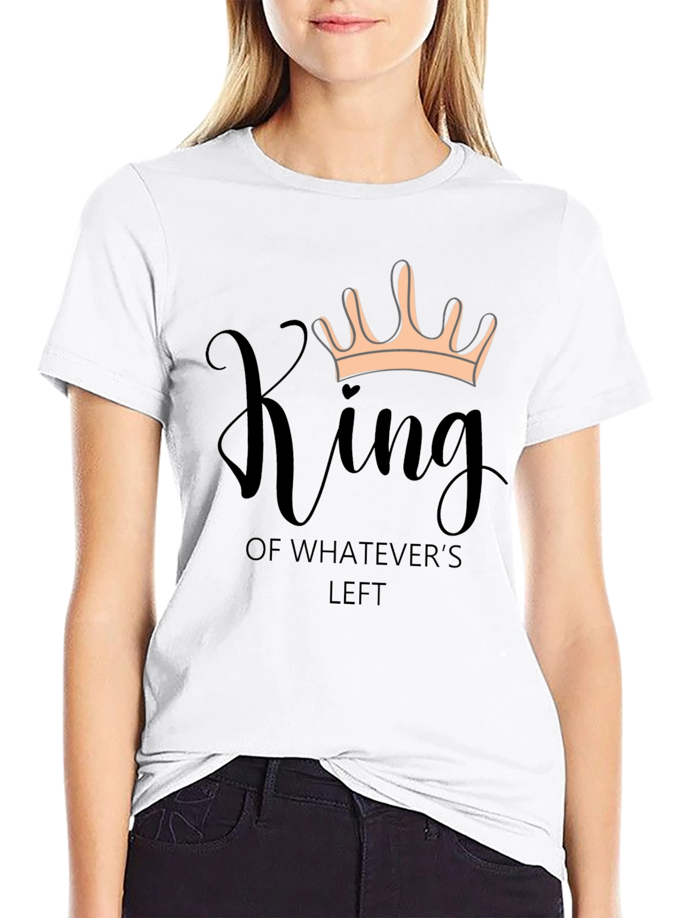 King of Whatevers Left Black Graphic T-Shirt