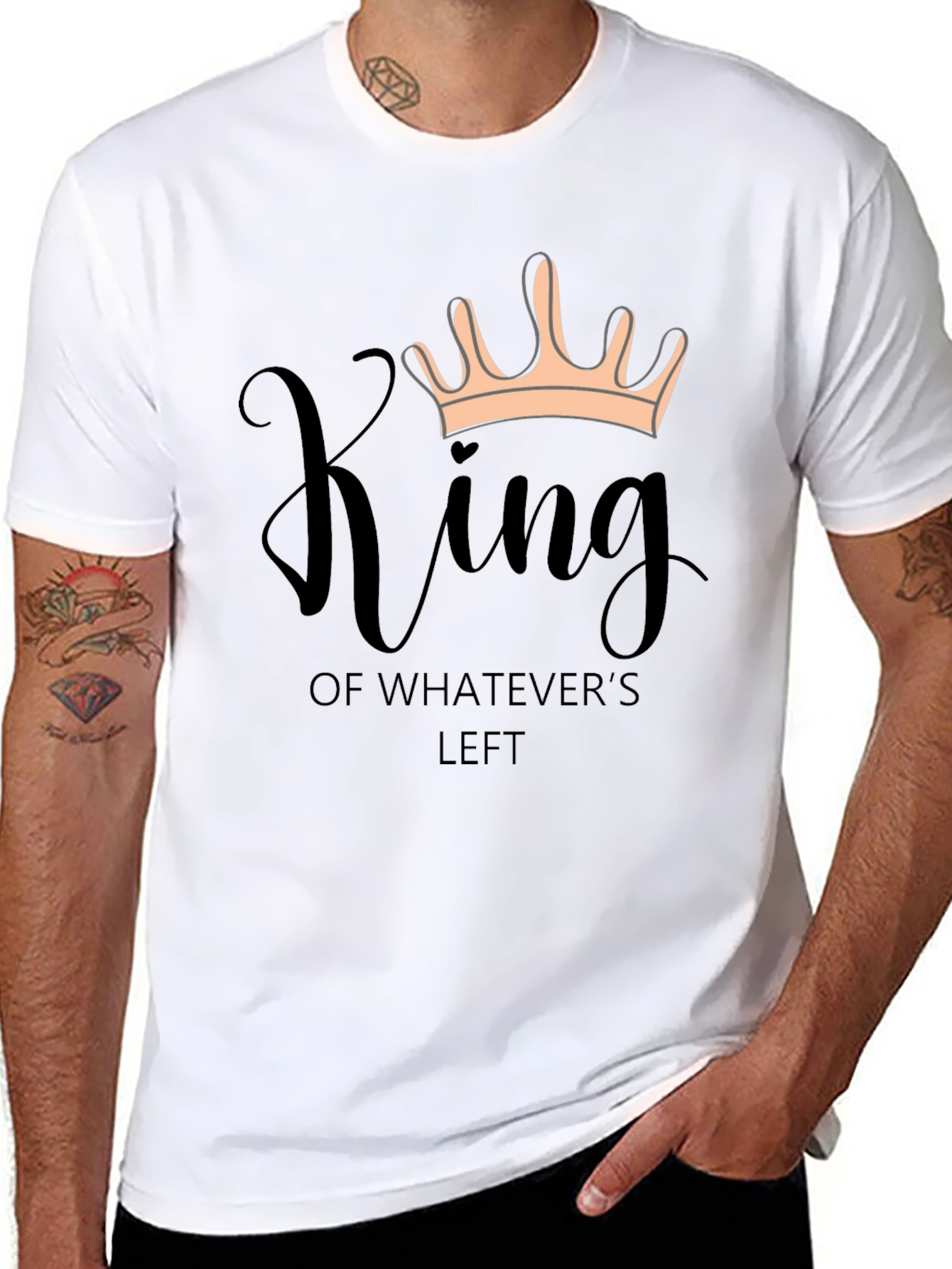 King of Whatevers Left Black Graphic T-Shirt