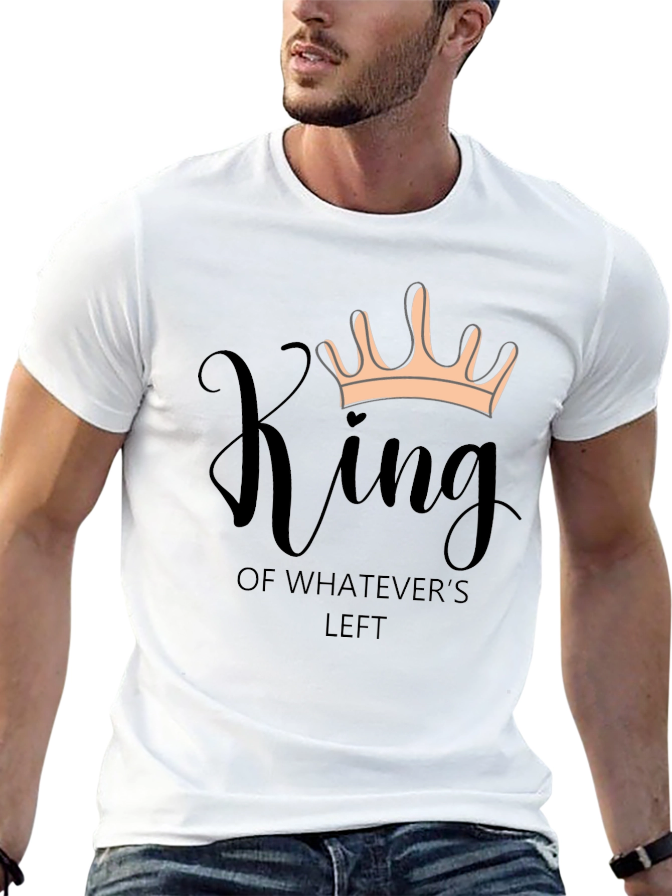 King of Whatevers Left Black Graphic T-Shirt