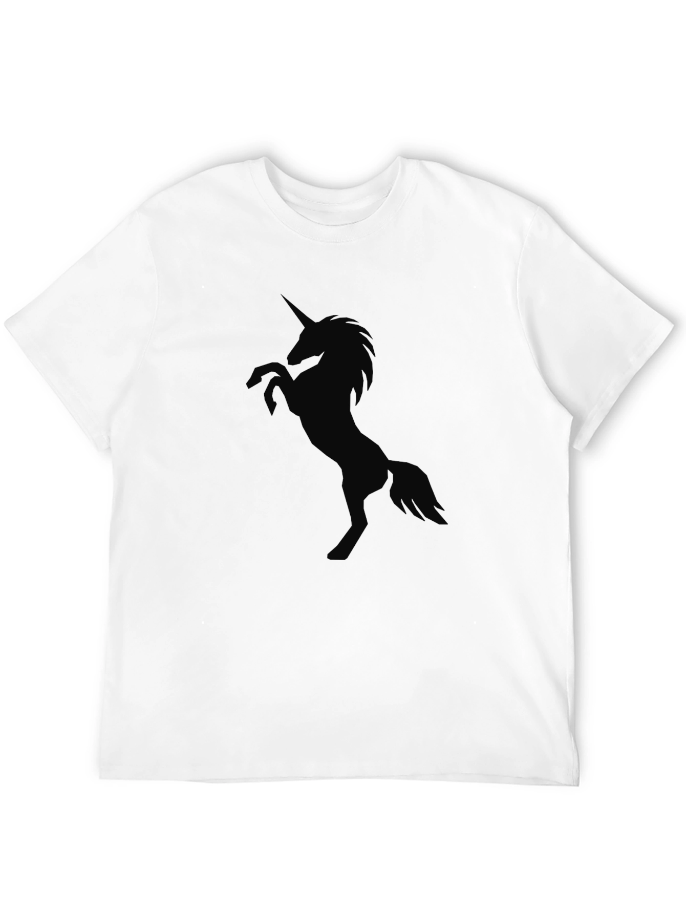 Mens Black Unicorn Graphic T-Shirt