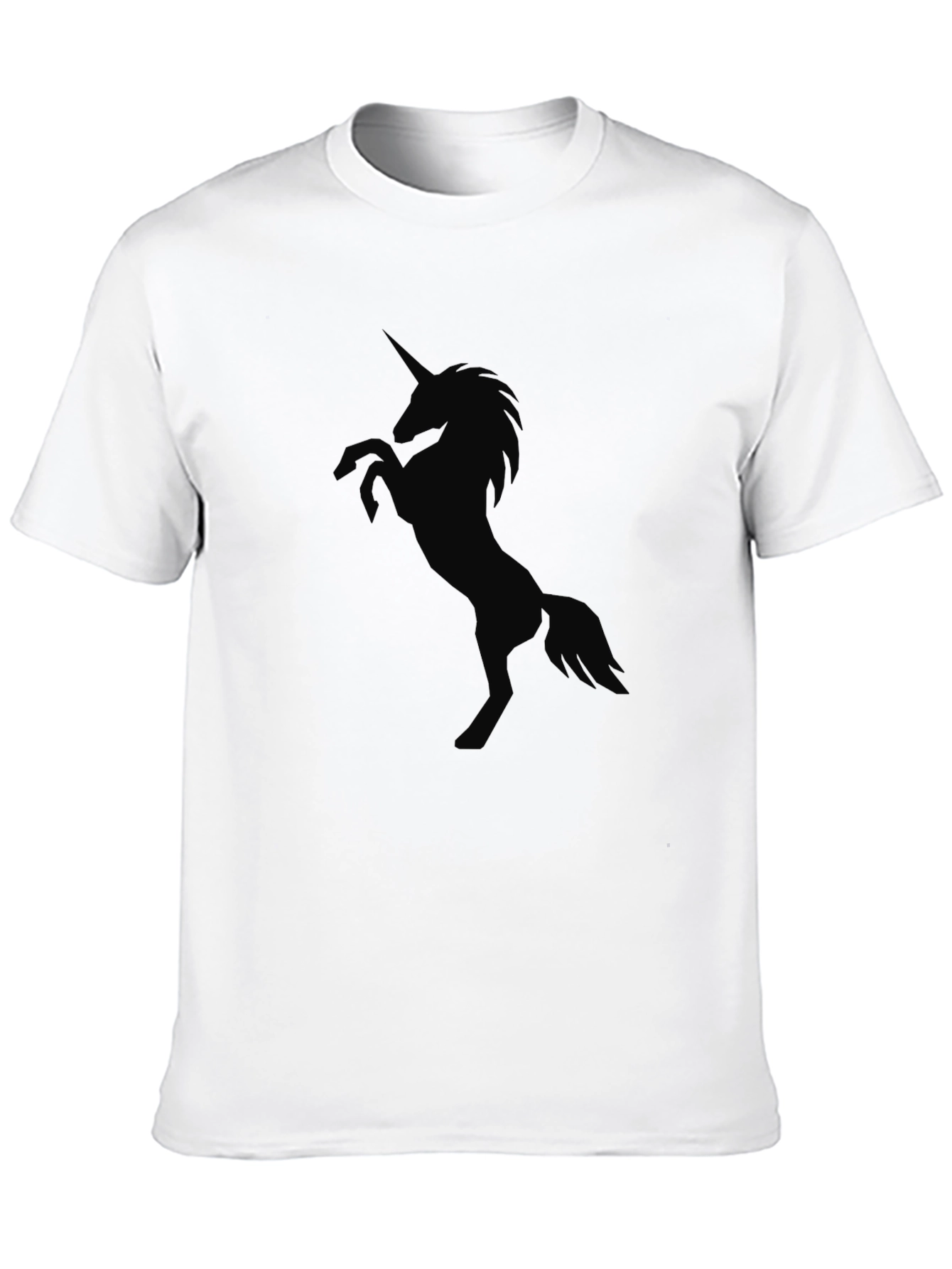 Mens Black Unicorn Graphic T-Shirt