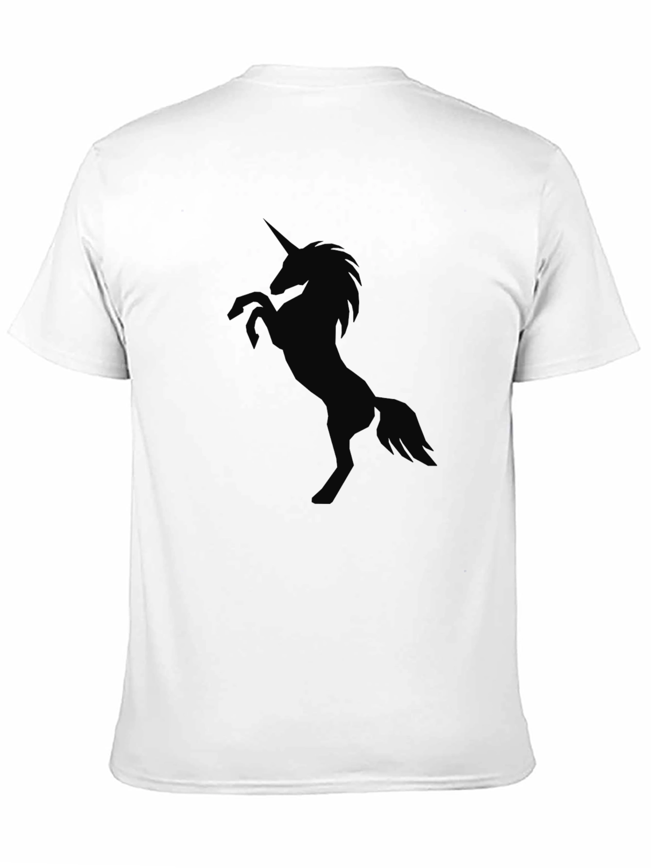 Mens Black Unicorn Graphic T-Shirt