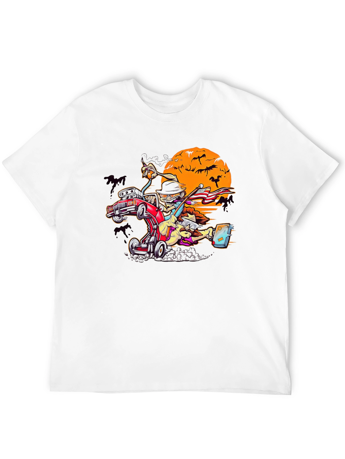 Spooky Halloween Car Racing T-Shirt
