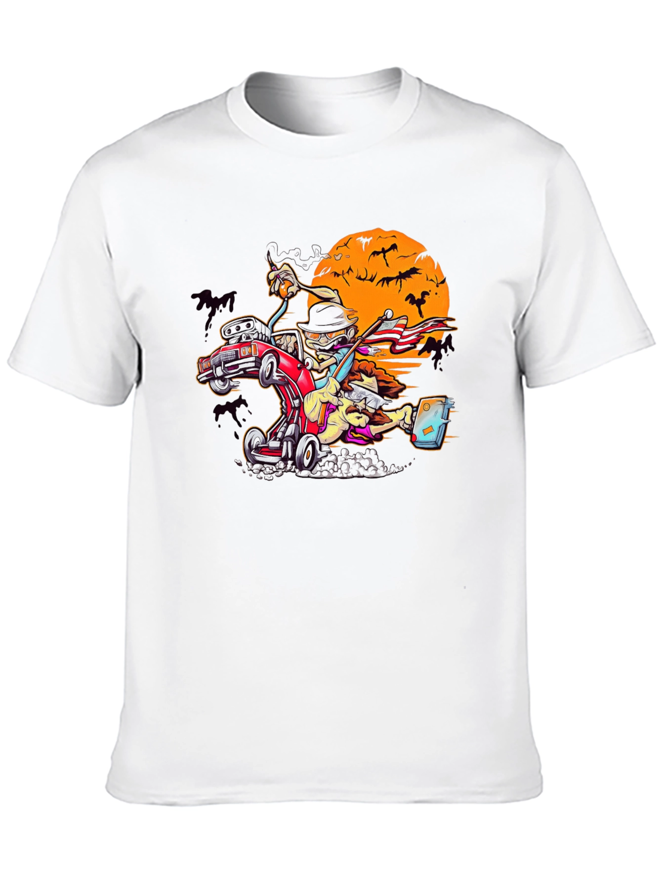 Spooky Halloween Car Racing T-Shirt