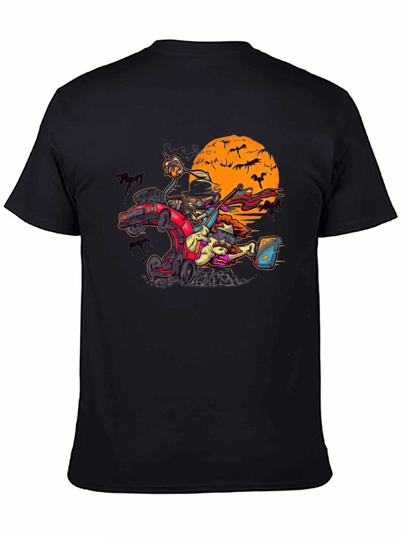 Spooky Halloween Car Racing T-Shirt