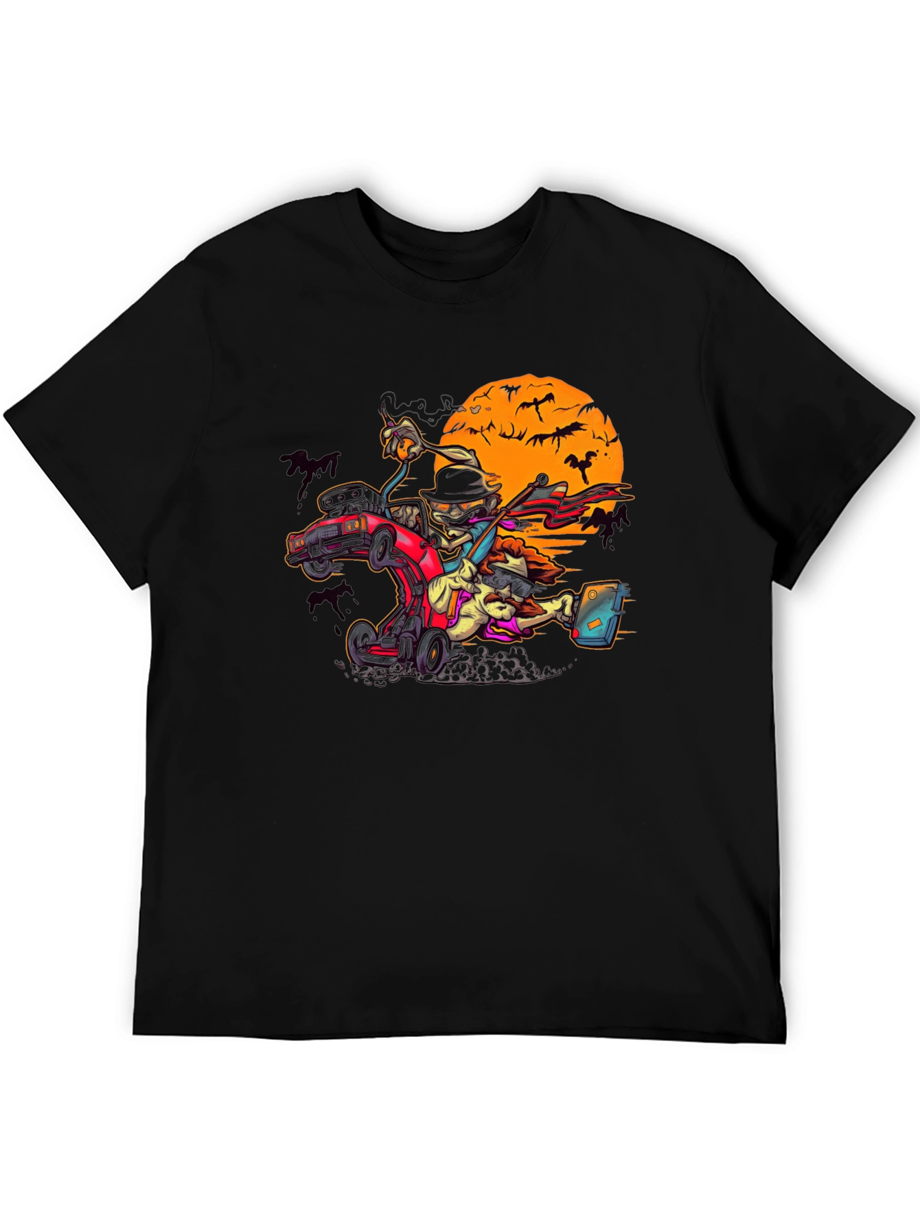 Spooky Halloween Car Racing T-Shirt