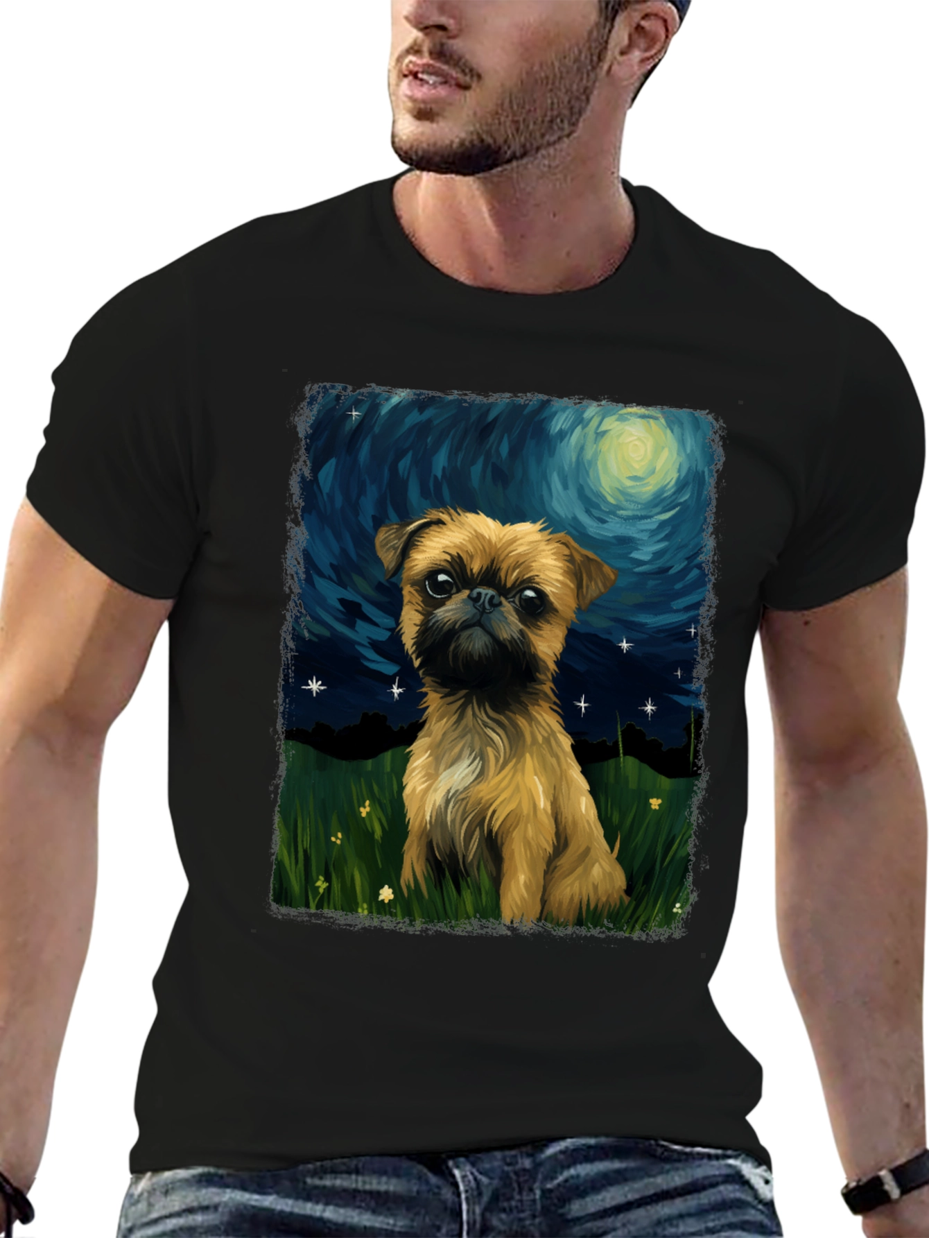 Griffon Bruxellois Starry Night T-Shirt