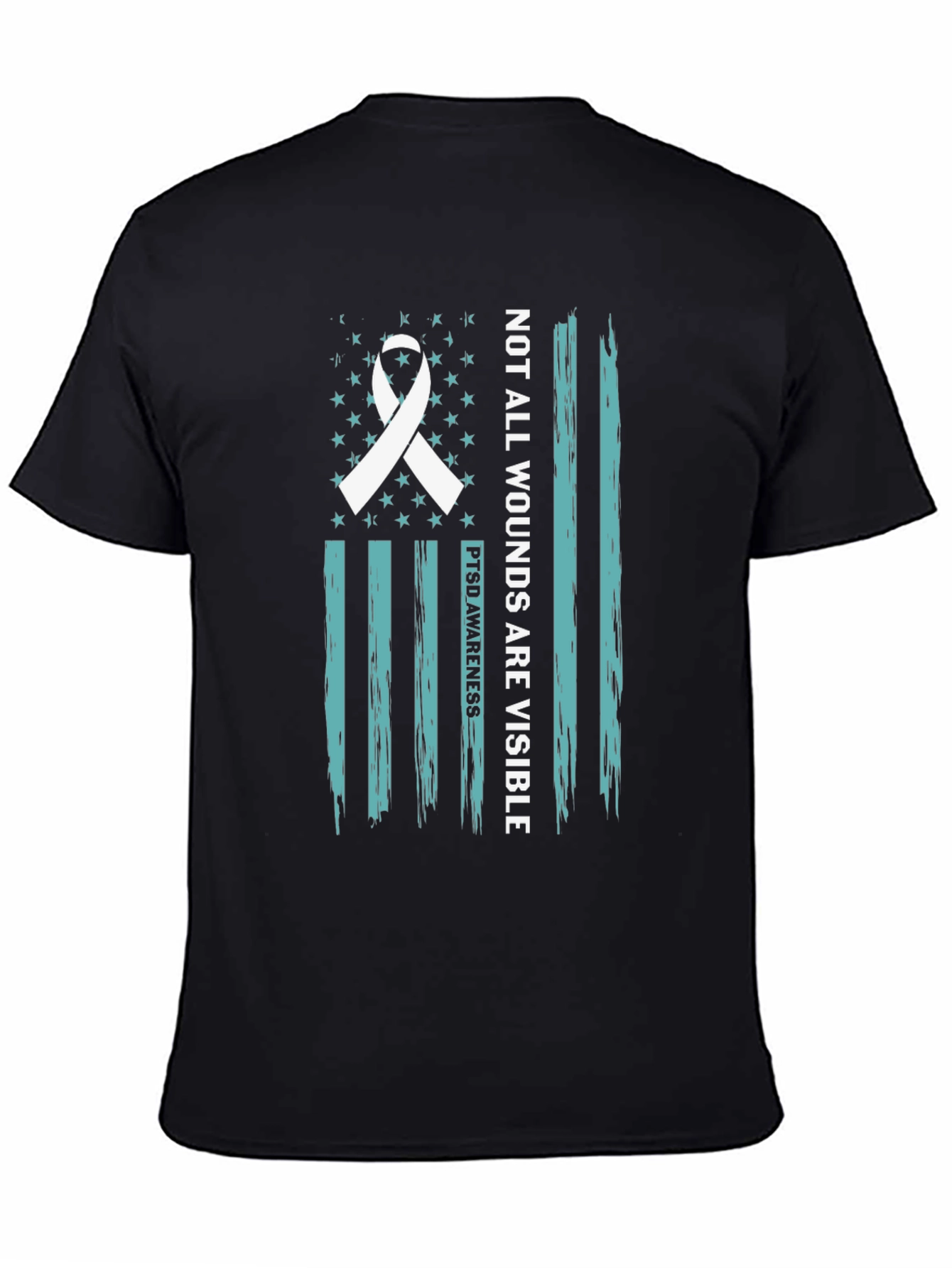 PTSD Awareness Flag T-Shirt - Not All Wounds Visible