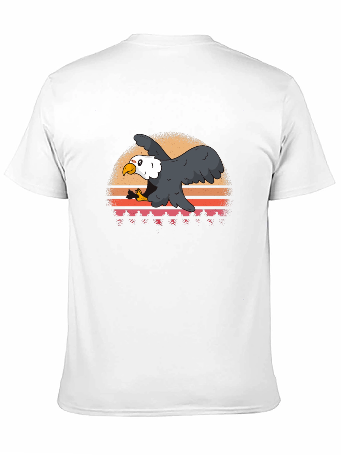 Eagle Sunset Graphic Tee - Retro Style