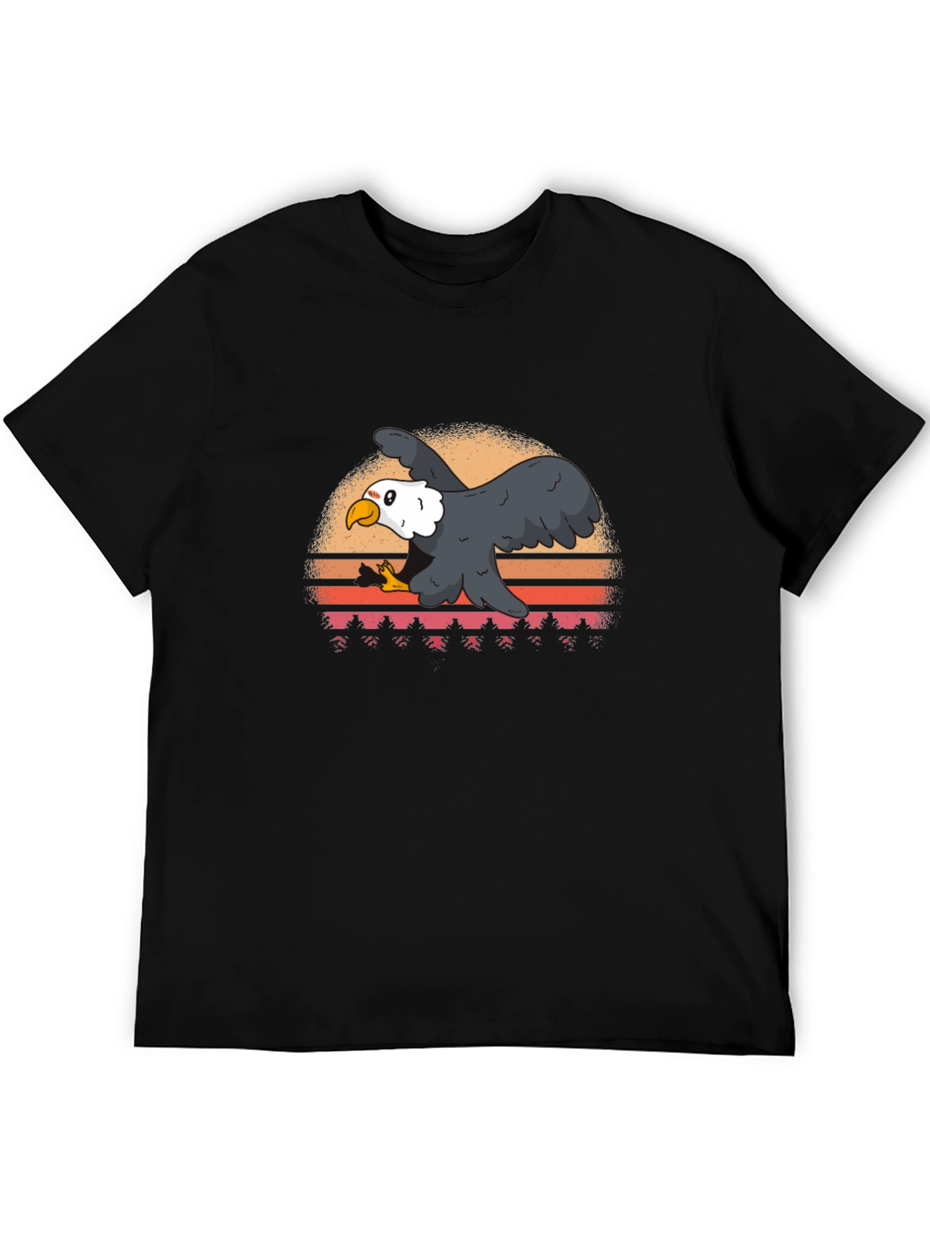 Eagle Sunset Graphic Tee - Retro Style