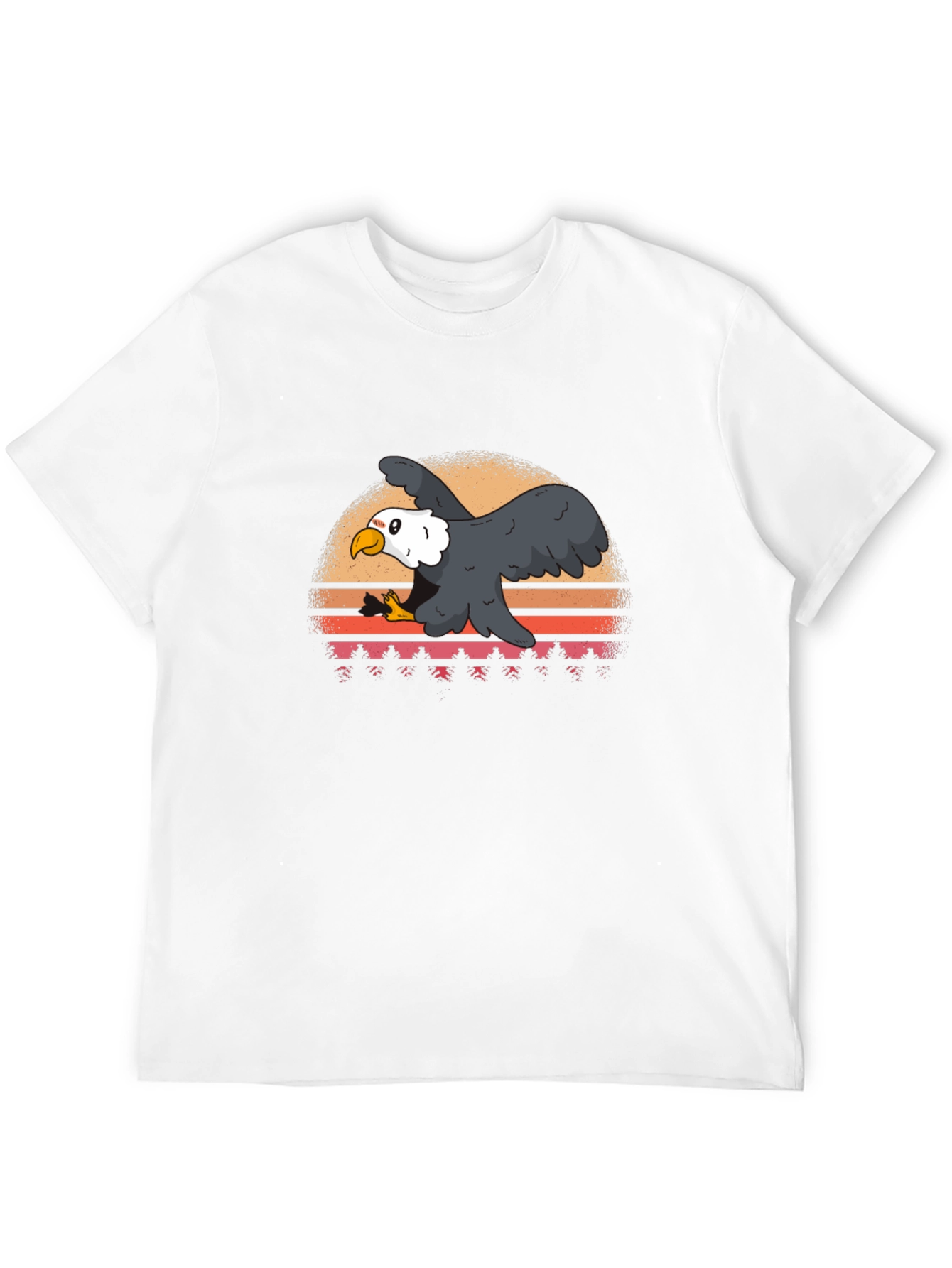 Eagle Sunset Graphic Tee - Retro Style
