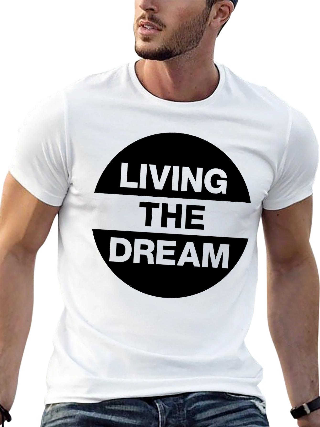 Living The Dream Graphic Tee - Black