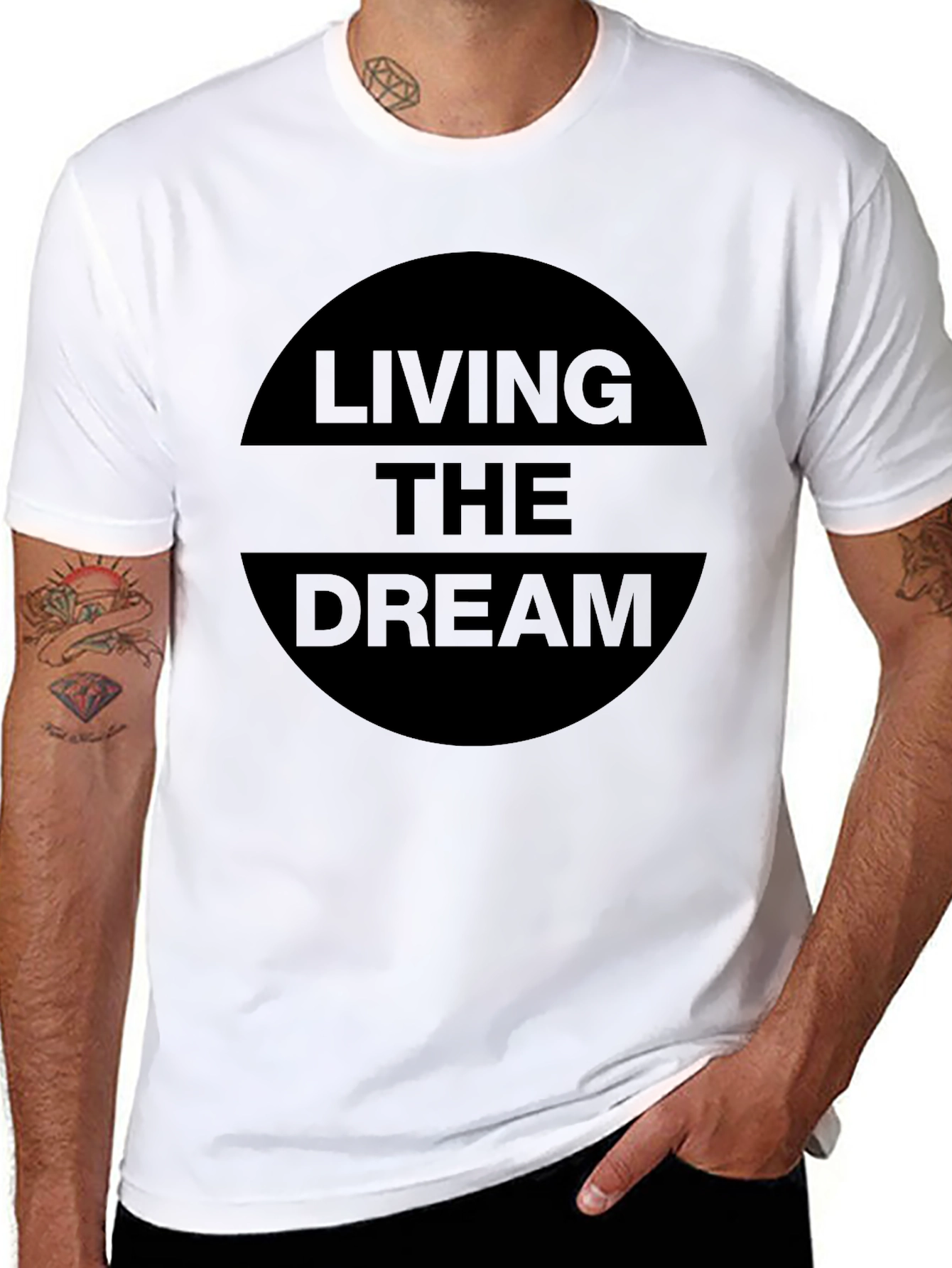 Living The Dream Graphic Tee - Black