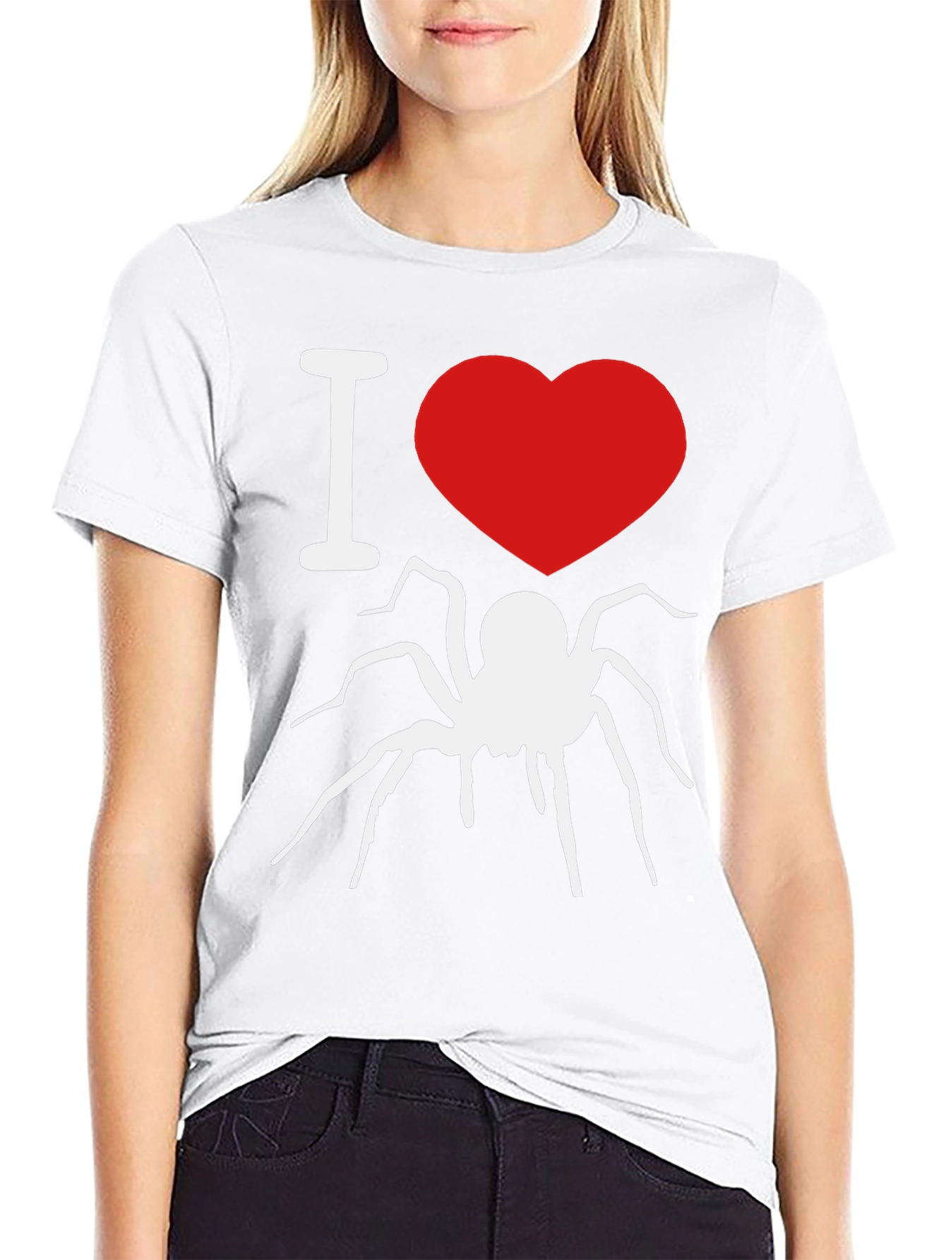 I Heart Spiders Graphic Tee - Black Cotton T-Shirt
