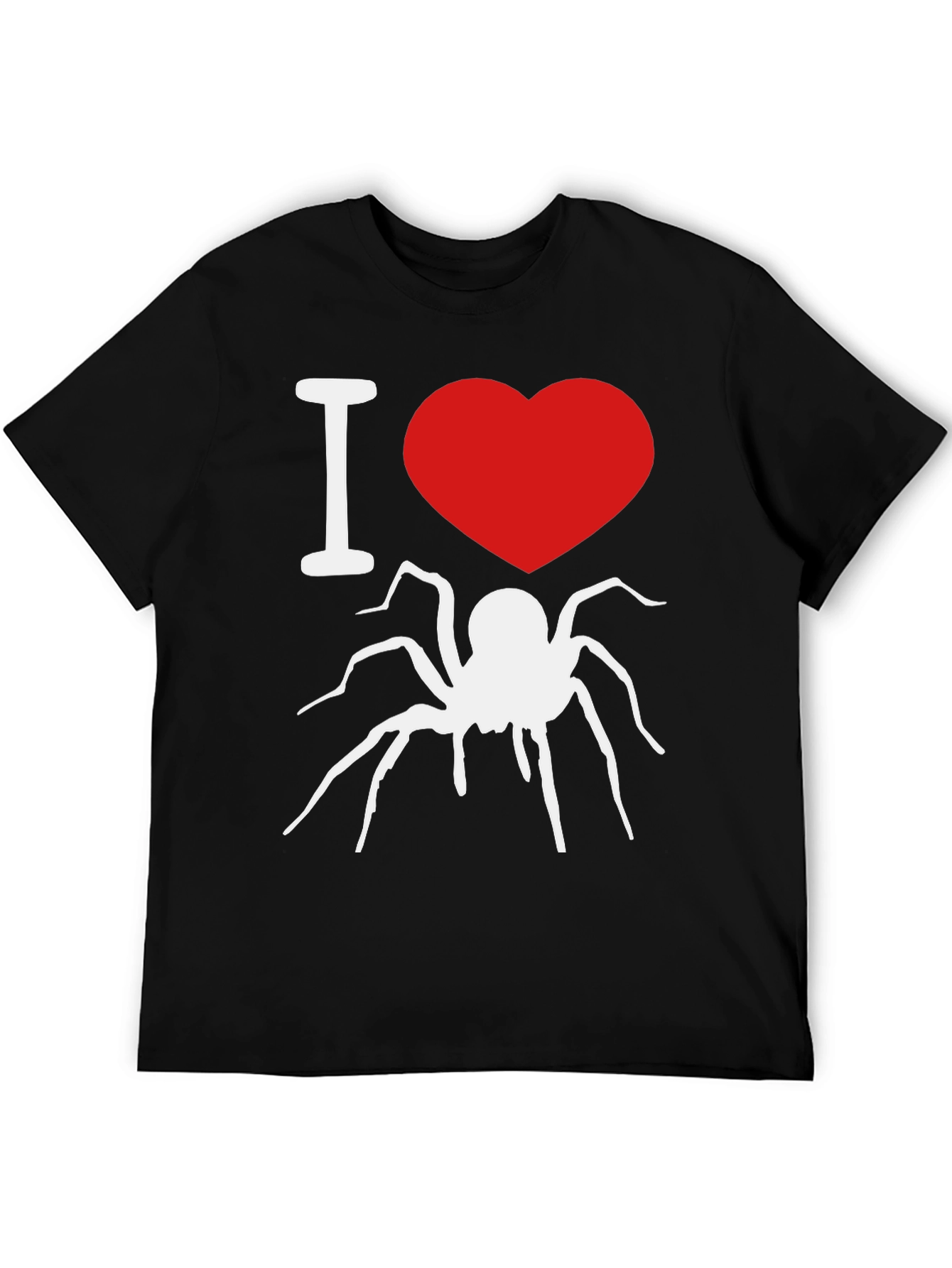 I Heart Spiders Graphic Tee - Black Cotton T-Shirt