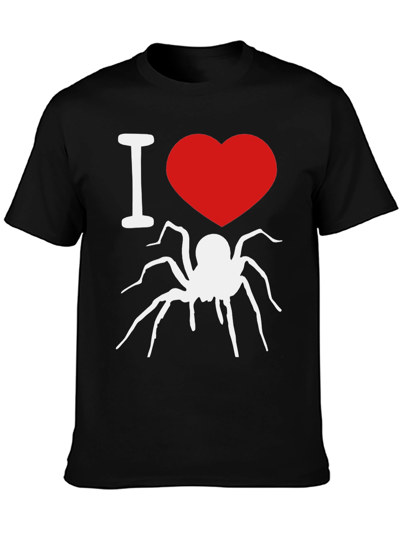 I Heart Spiders Graphic Tee - Black Cotton T-Shirt
