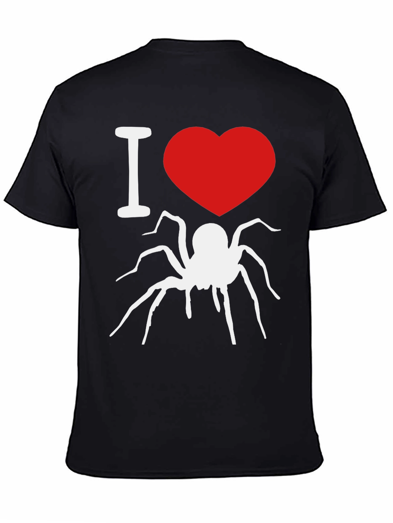I Heart Spiders Graphic Tee - Black Cotton T-Shirt