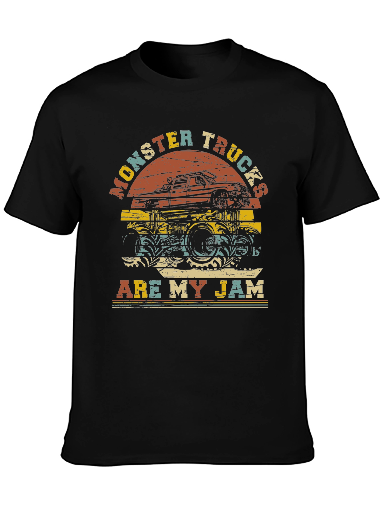 Monster Trucks Are My Jam Retro Graphic T-Shirt