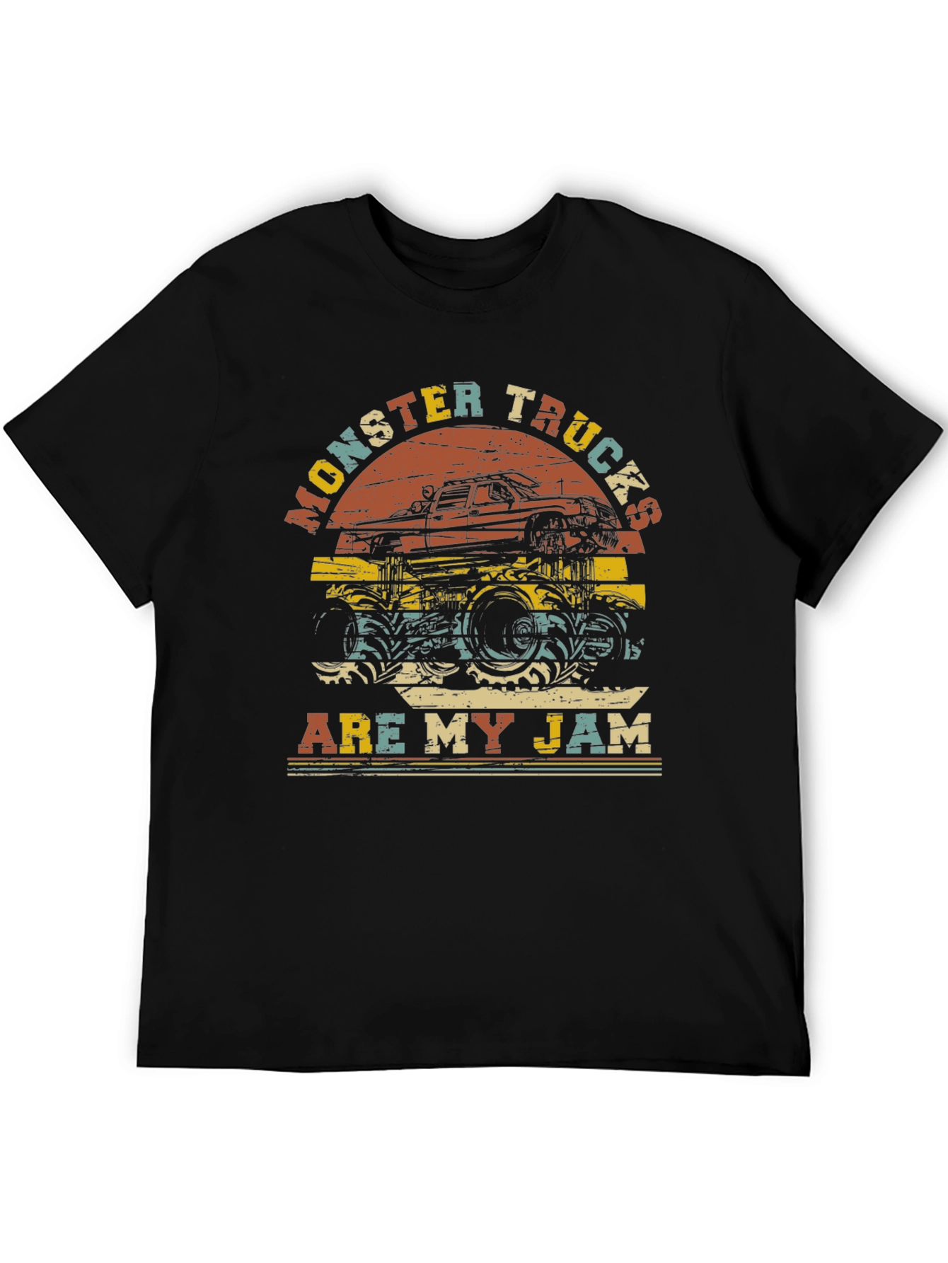 Monster Trucks Are My Jam Retro Graphic T-Shirt