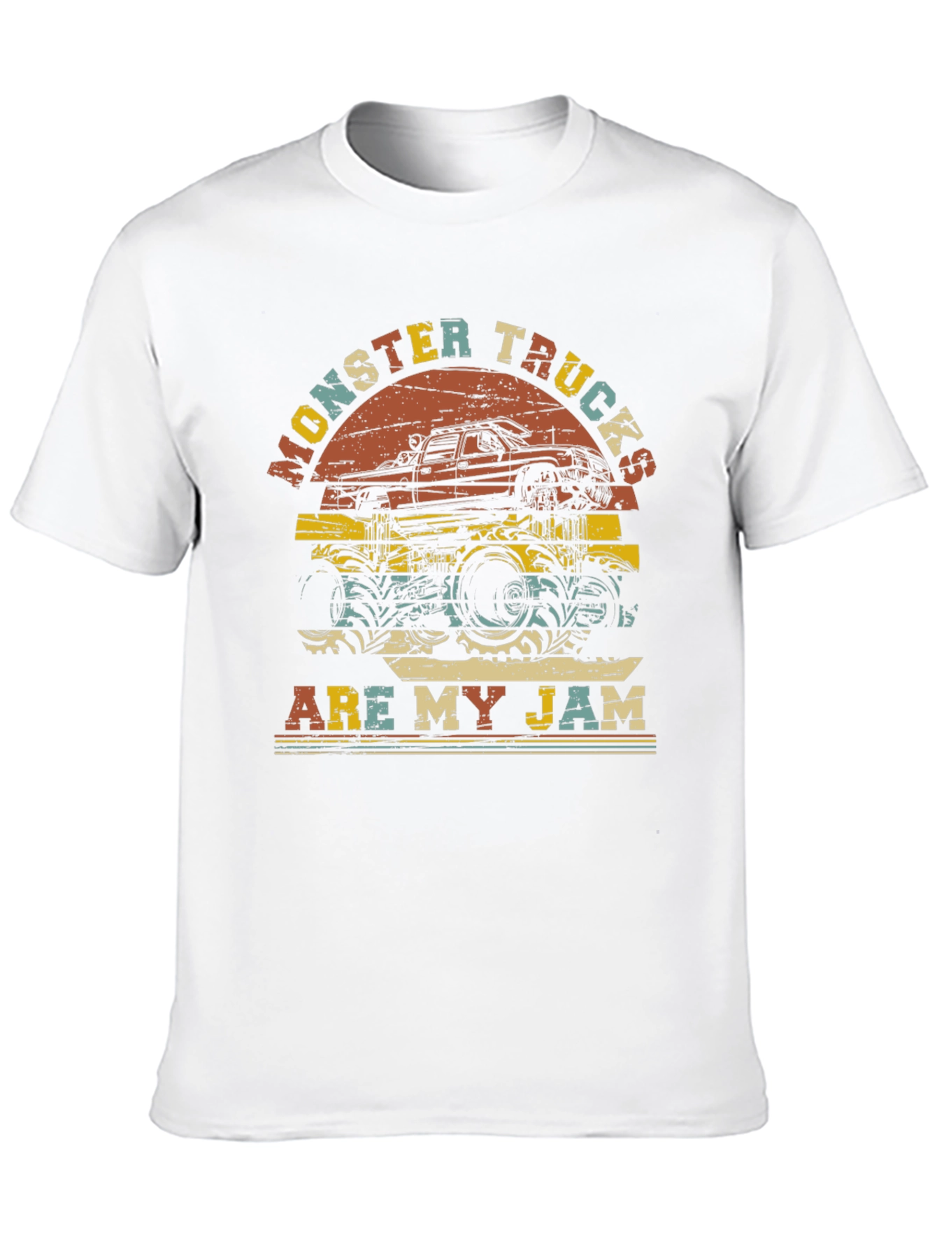 Monster Trucks Are My Jam Retro Graphic T-Shirt