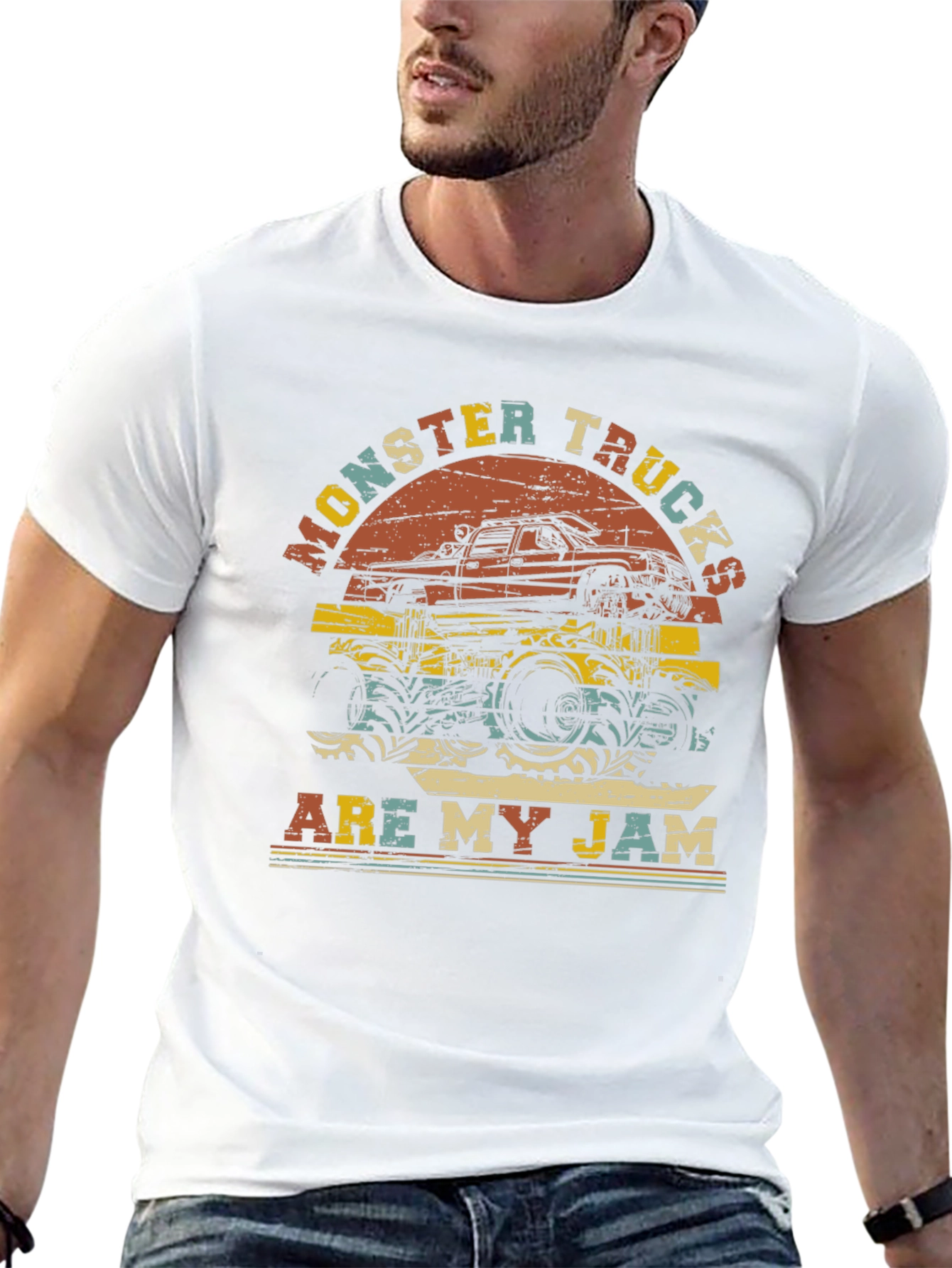 Monster Trucks Are My Jam Retro Graphic T-Shirt