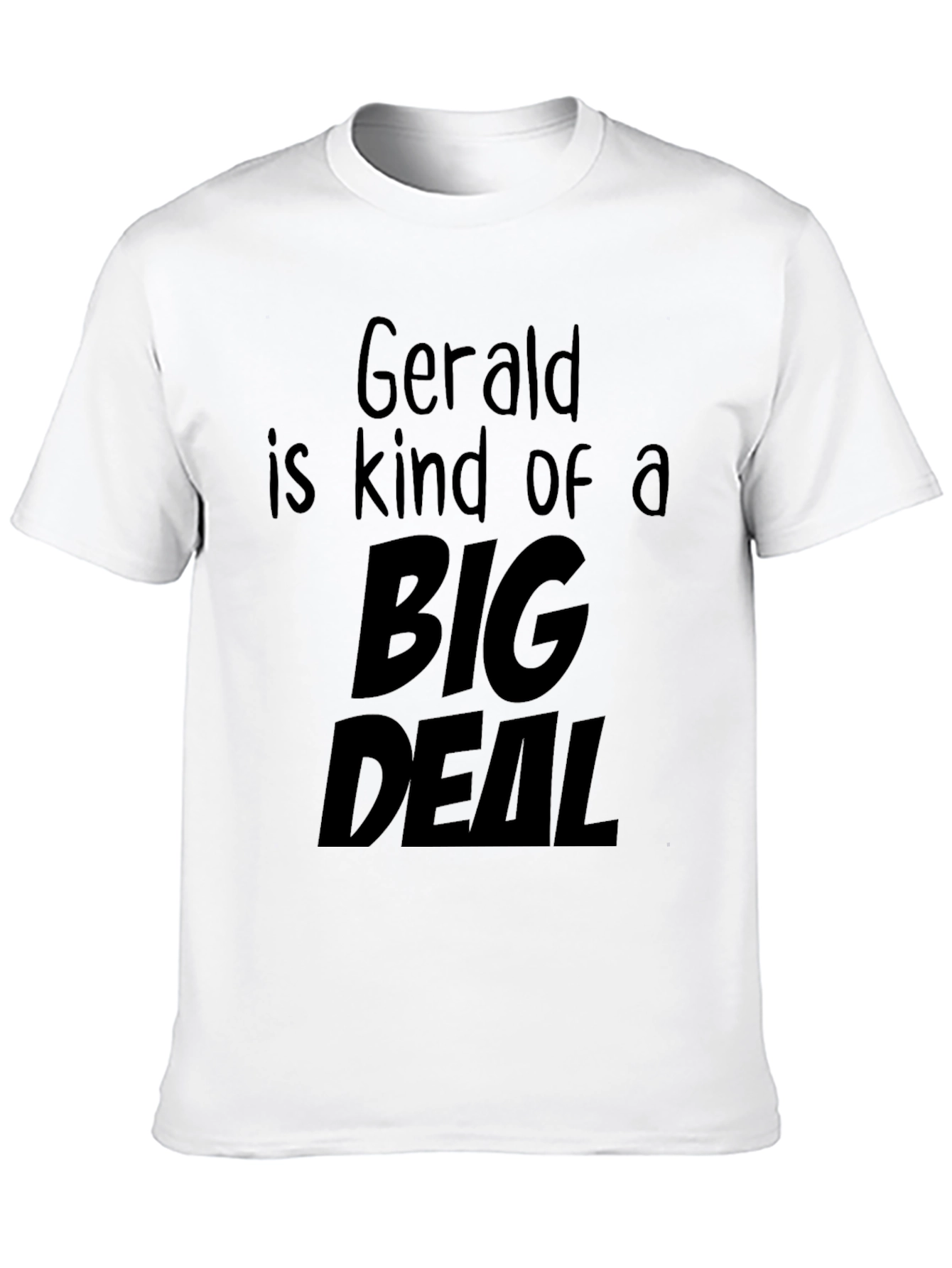 Gerald Big Deal Black Cotton T-Shirt