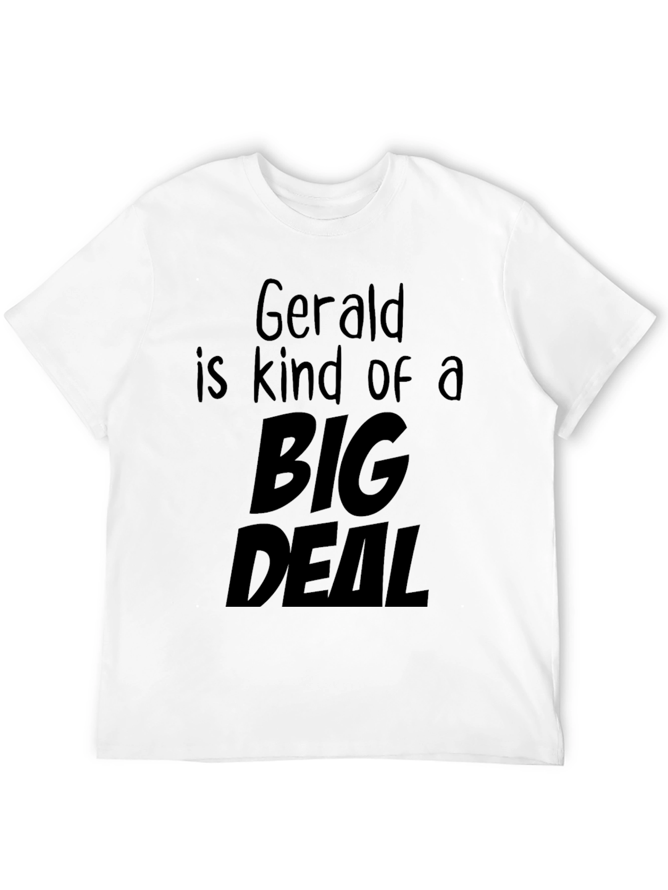 Gerald Big Deal Black Cotton T-Shirt