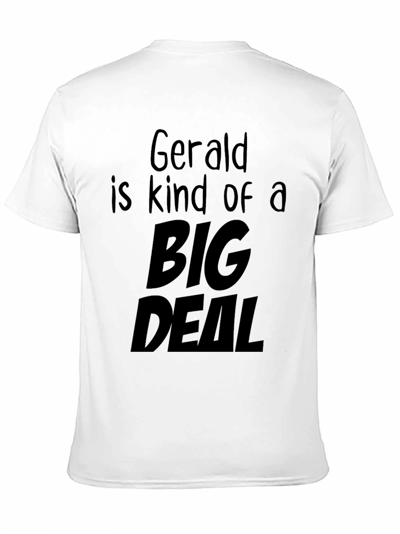 Gerald Big Deal Black Cotton T-Shirt
