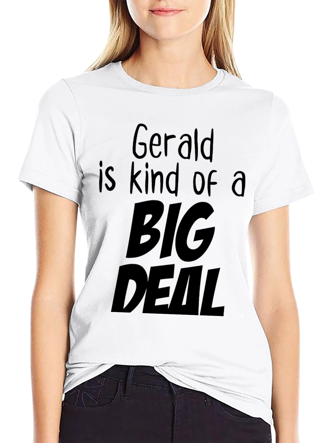 Gerald Big Deal Black Cotton T-Shirt