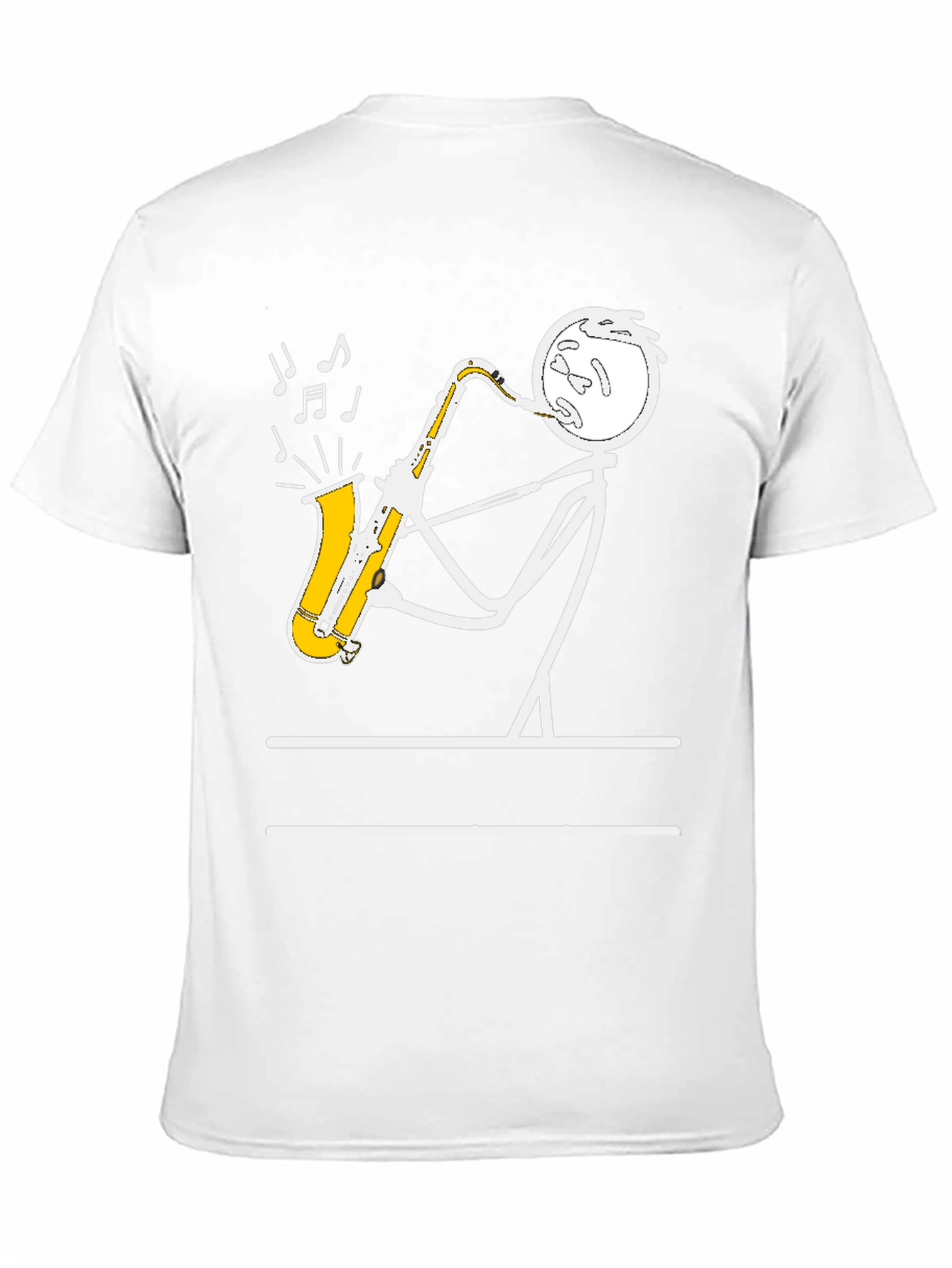 Saxophone Player Stick Figure Graphic Tee